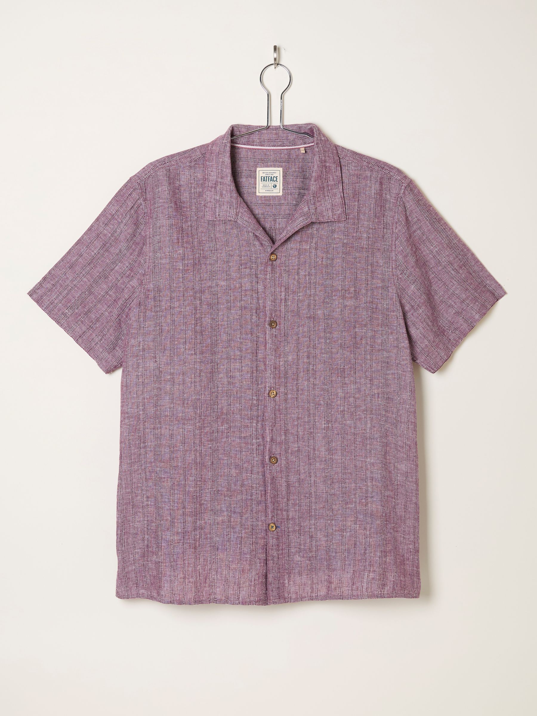 Bugle Dark Purple Bold Stripe Short Sleeve Shirt - Image 5 of 5