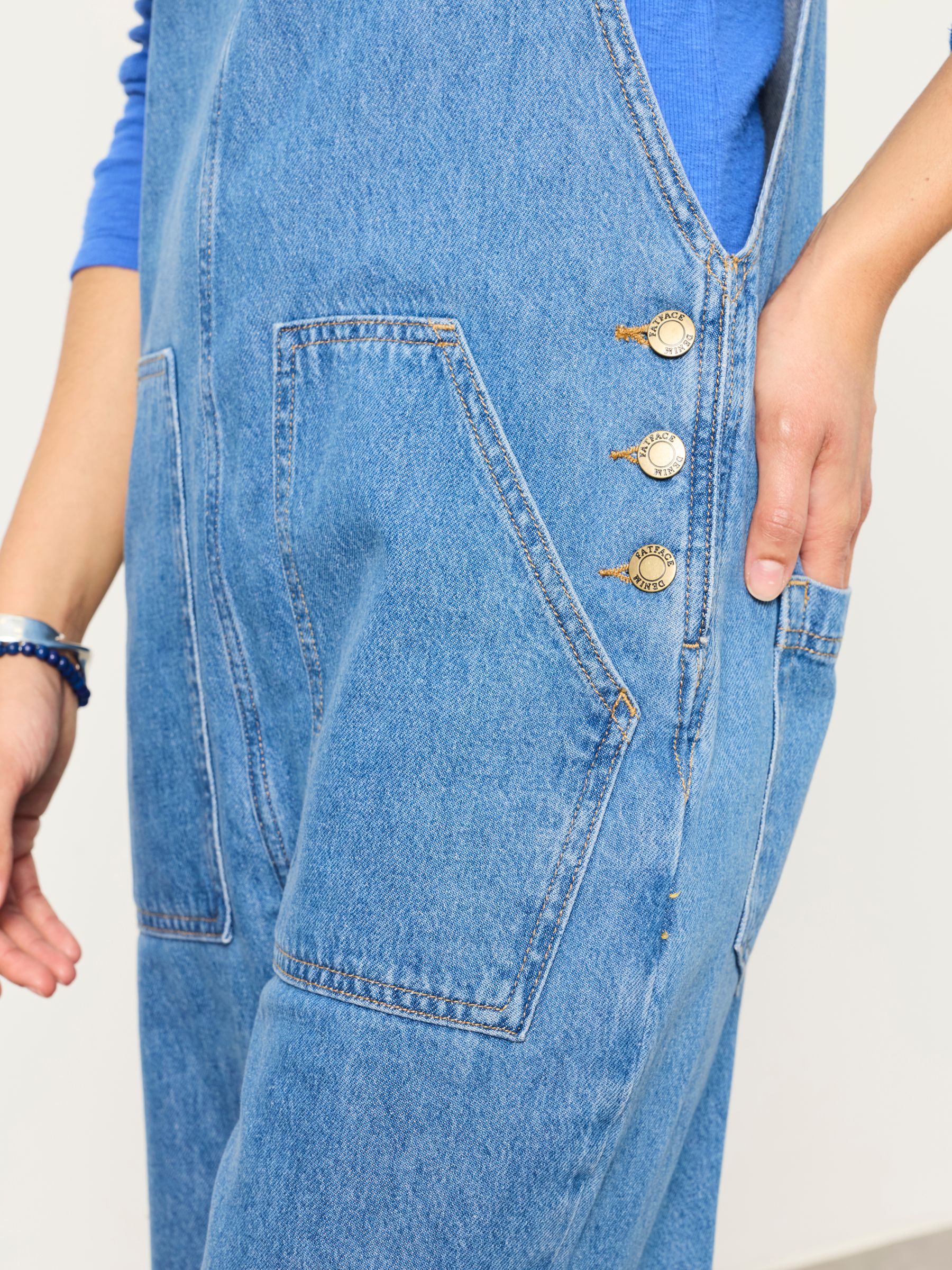 Raffles Mid Blue Dungaree - Image 4 of 7
