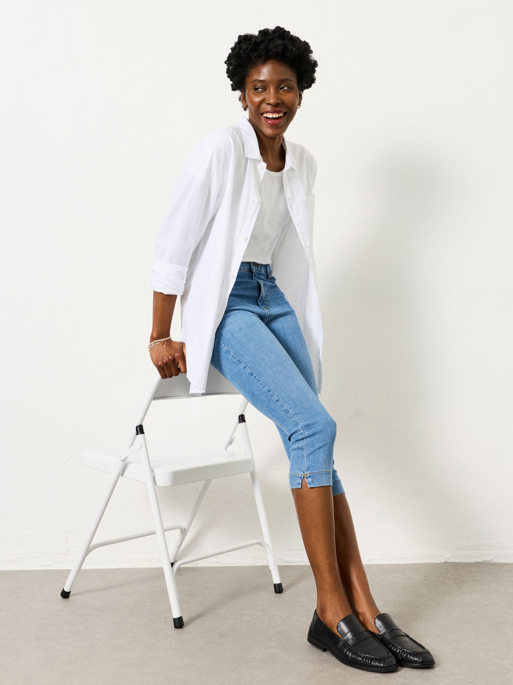 Bleach Denim Peddlepusher Jeans - Image 6 of 7