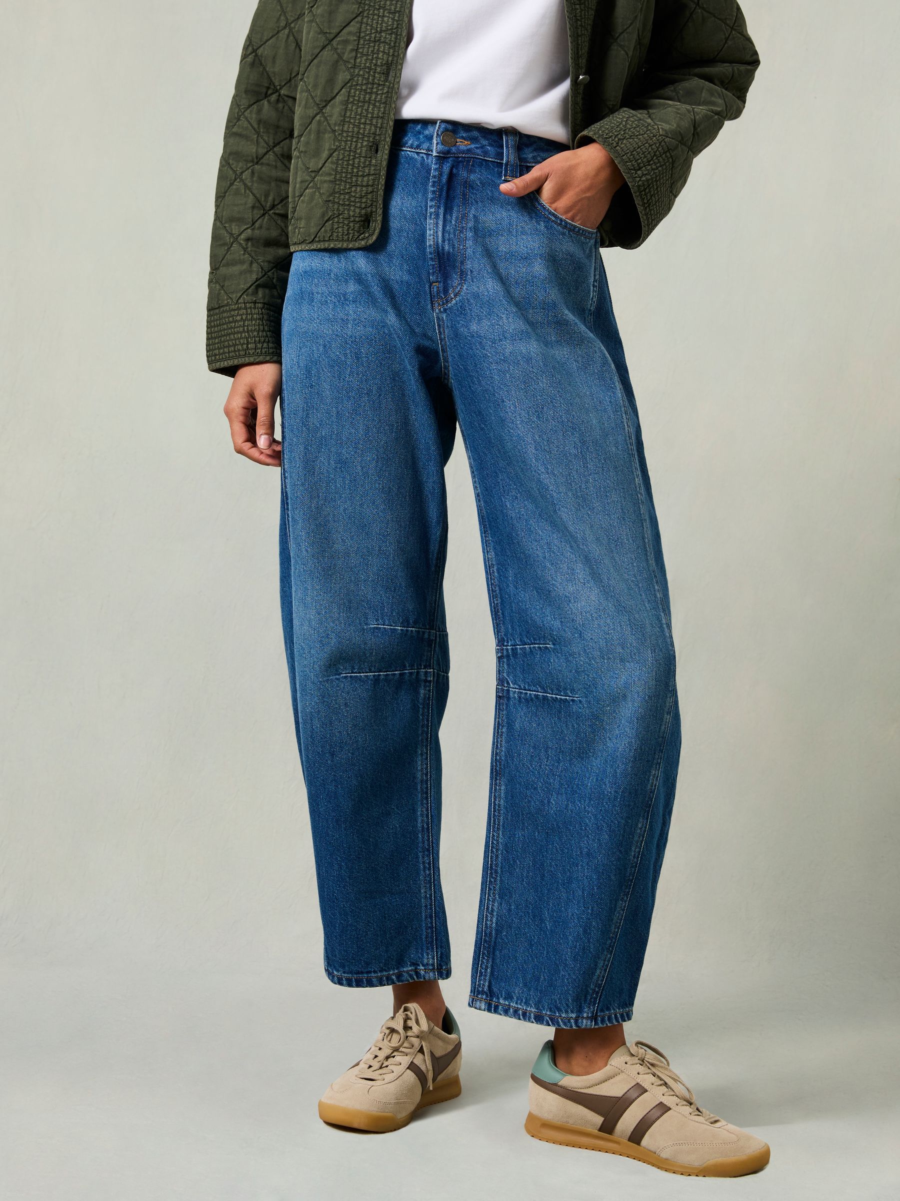 Horseshoe Blue Denim Taper Leg Jeans - Image 2 of 9 Horseshoe Blue Denim Taper Leg Jeans - Image 2 of 9
