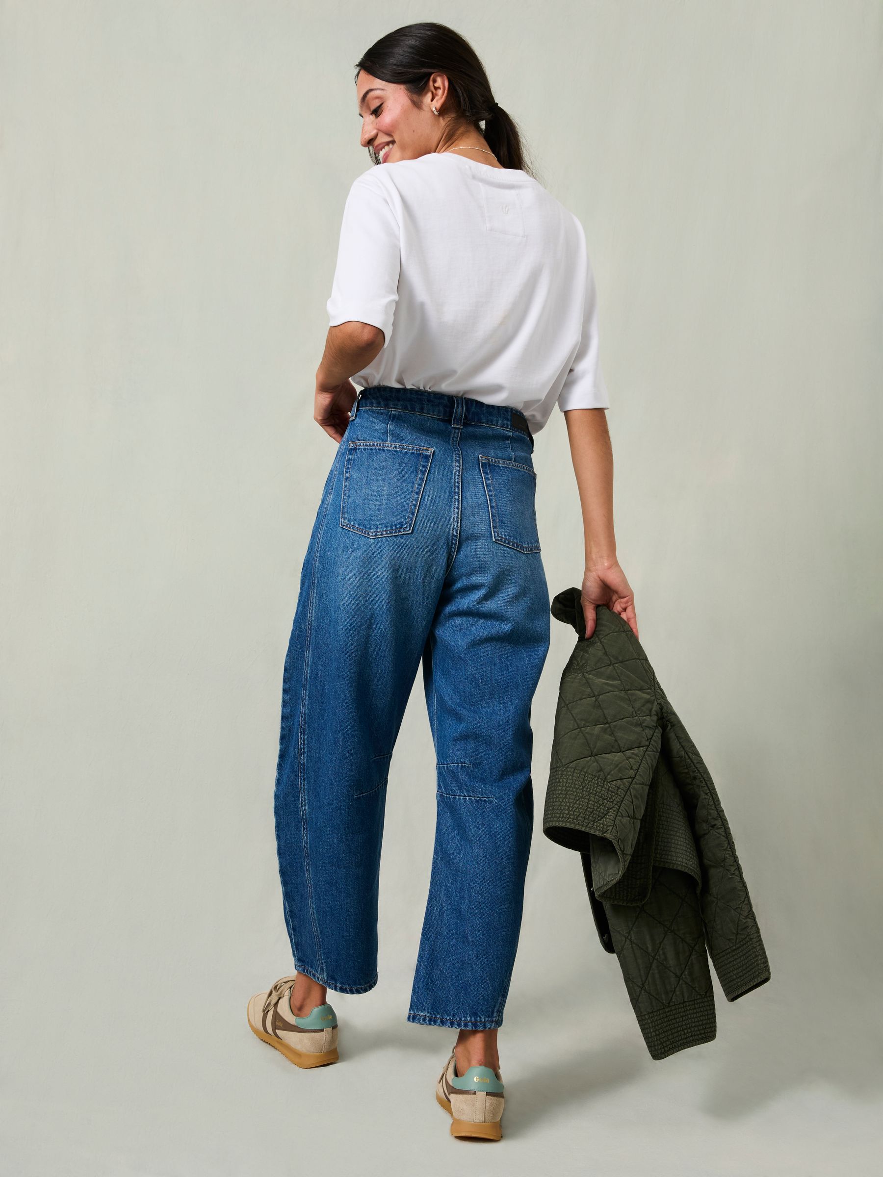 Horseshoe Blue Denim Taper Leg Jeans - Image 3 of 9