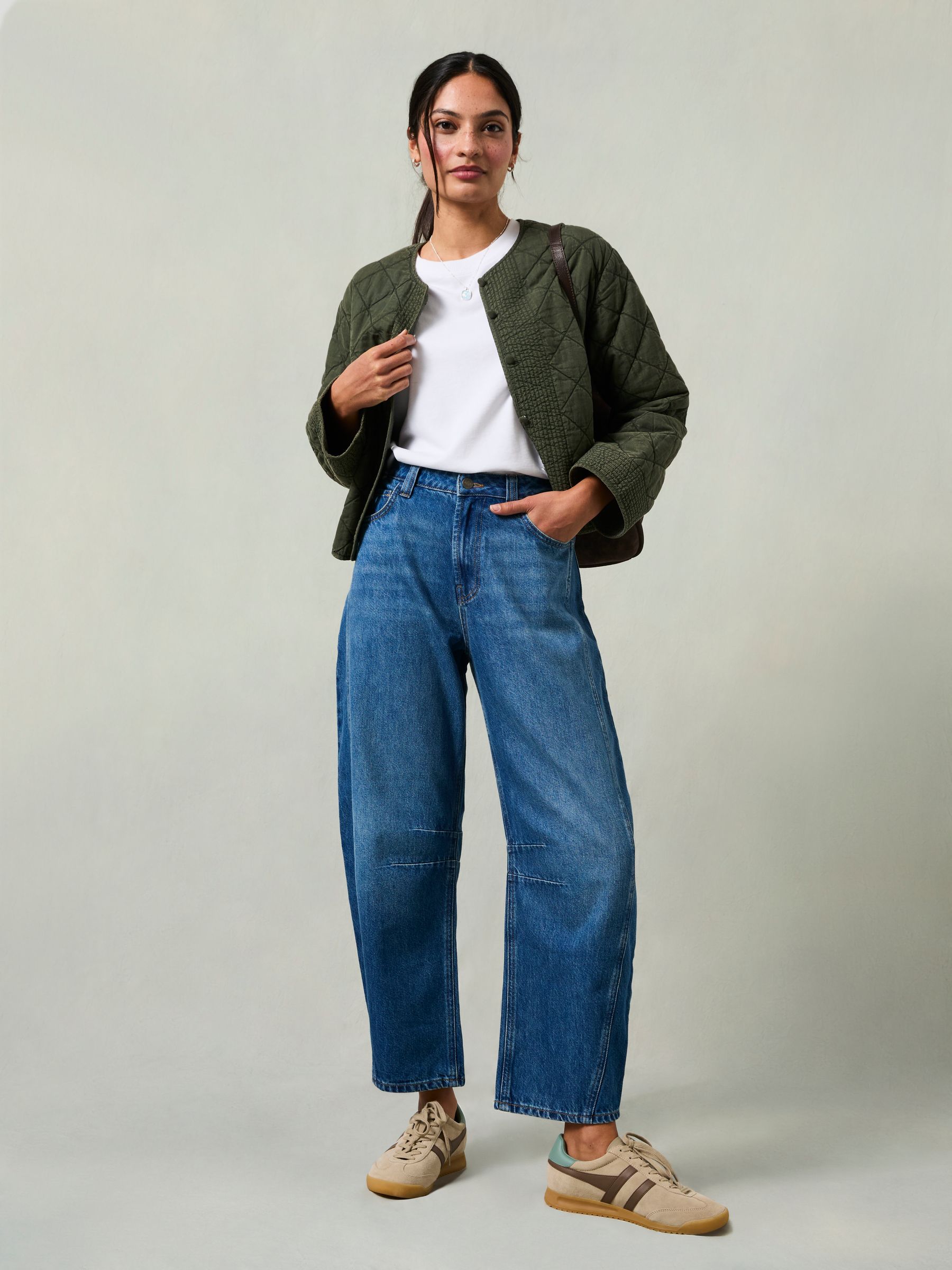 Horseshoe Blue Denim Taper Leg Jeans - Image 5 of 9