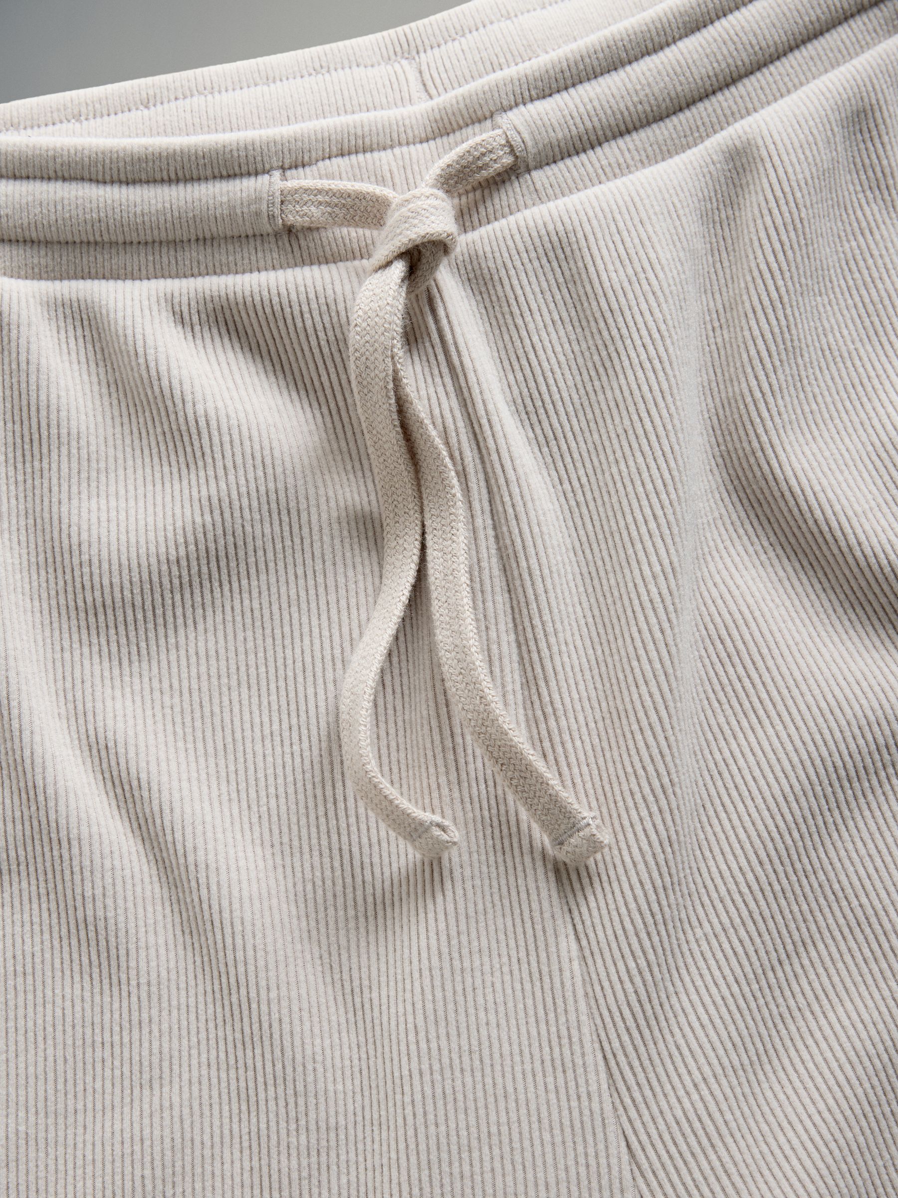 2 Pack Soft Touch Ribbed Wide Leg Joggers Pink/Cream - Image 4 of 5