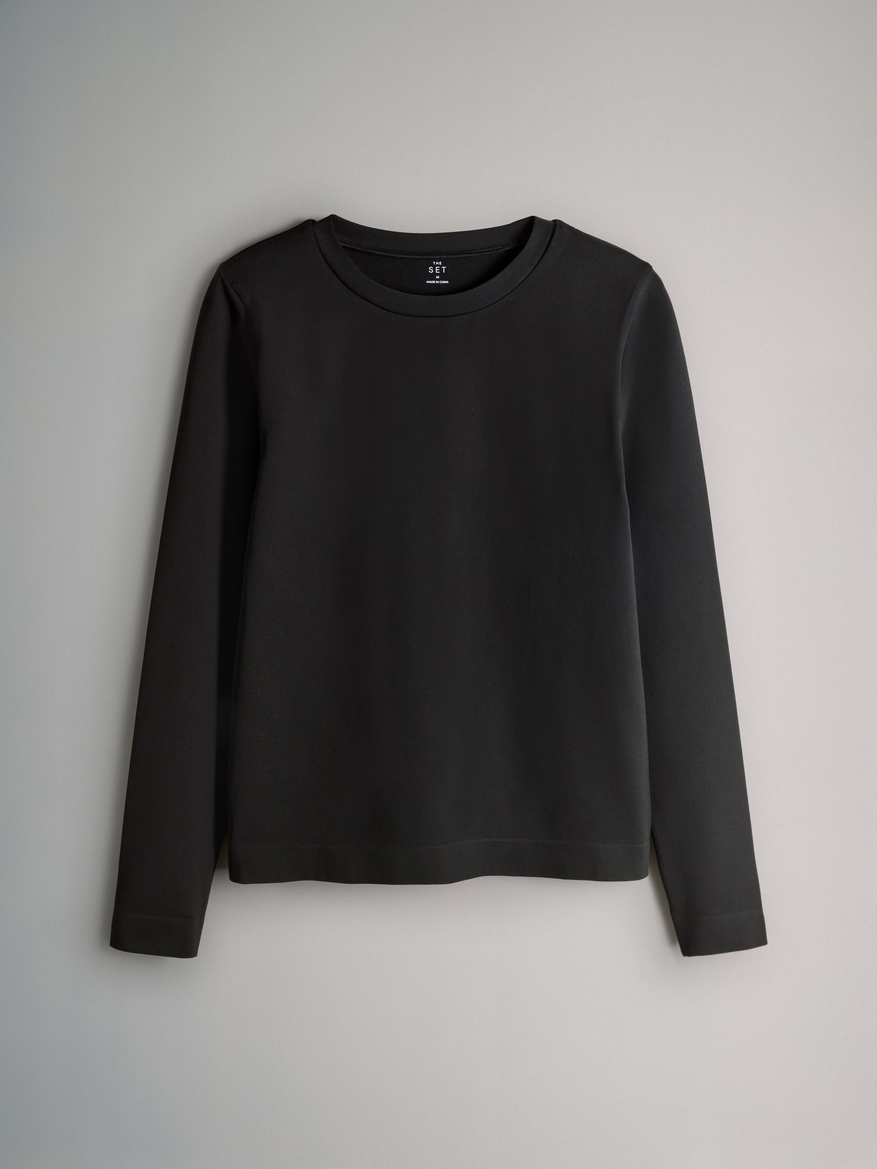 3 Pack Active Long Sleeve Smoothing T-Shirt Black/Charcoal/Grey - Image 4 of 6