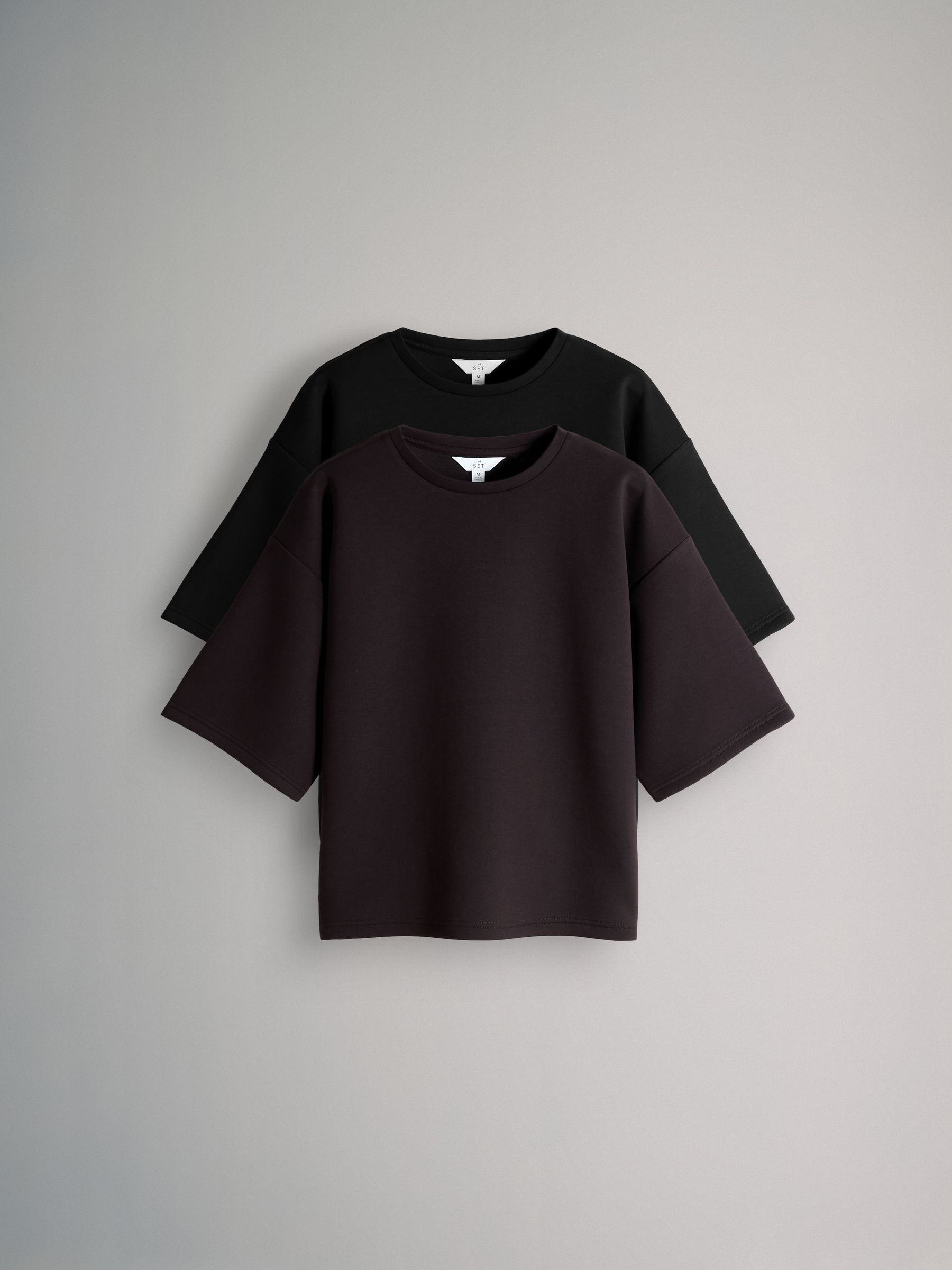 2 Pack Scuba Heavyweight Short Sleeve T-Shirt Black/Chocolate Brown - Image 1 of 5