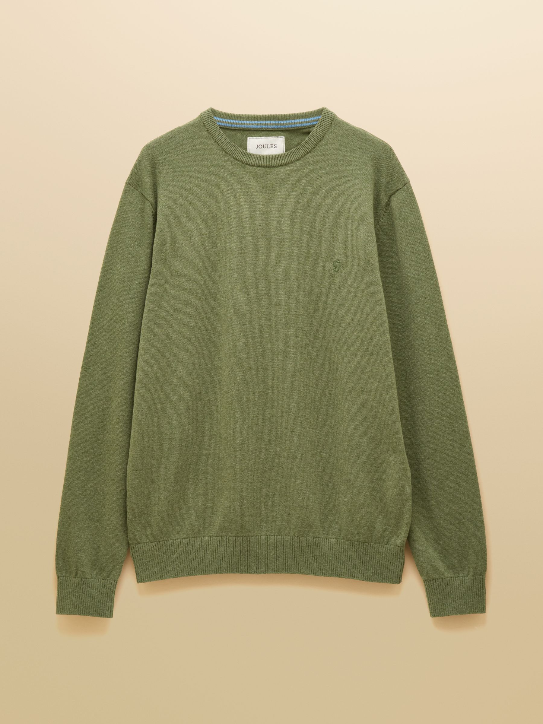 Hillside Khaki Green Crew Neck Knitted Jumper - Image 7 of 7