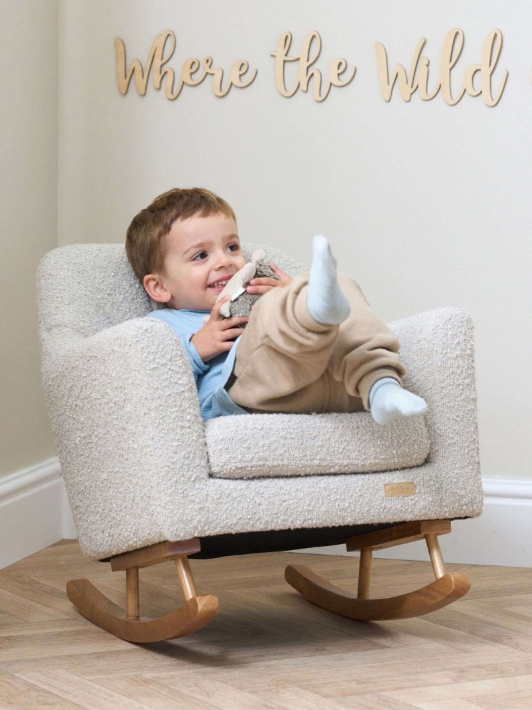 Mushroom Jonah Mini Me Childrens Rocking Chair - Image 2 of 6
