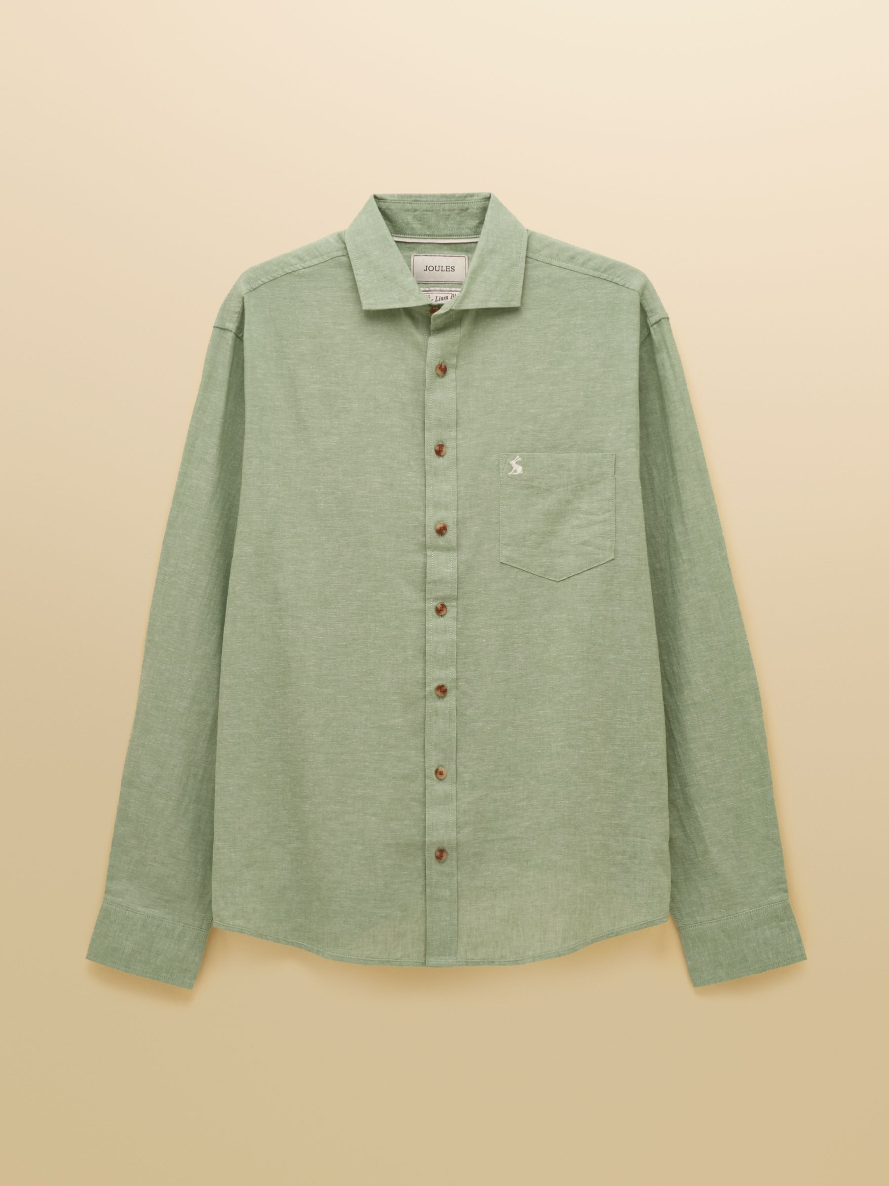 Linen Blend Mint Green Long Sleeve Shirt - Image 14 of 14