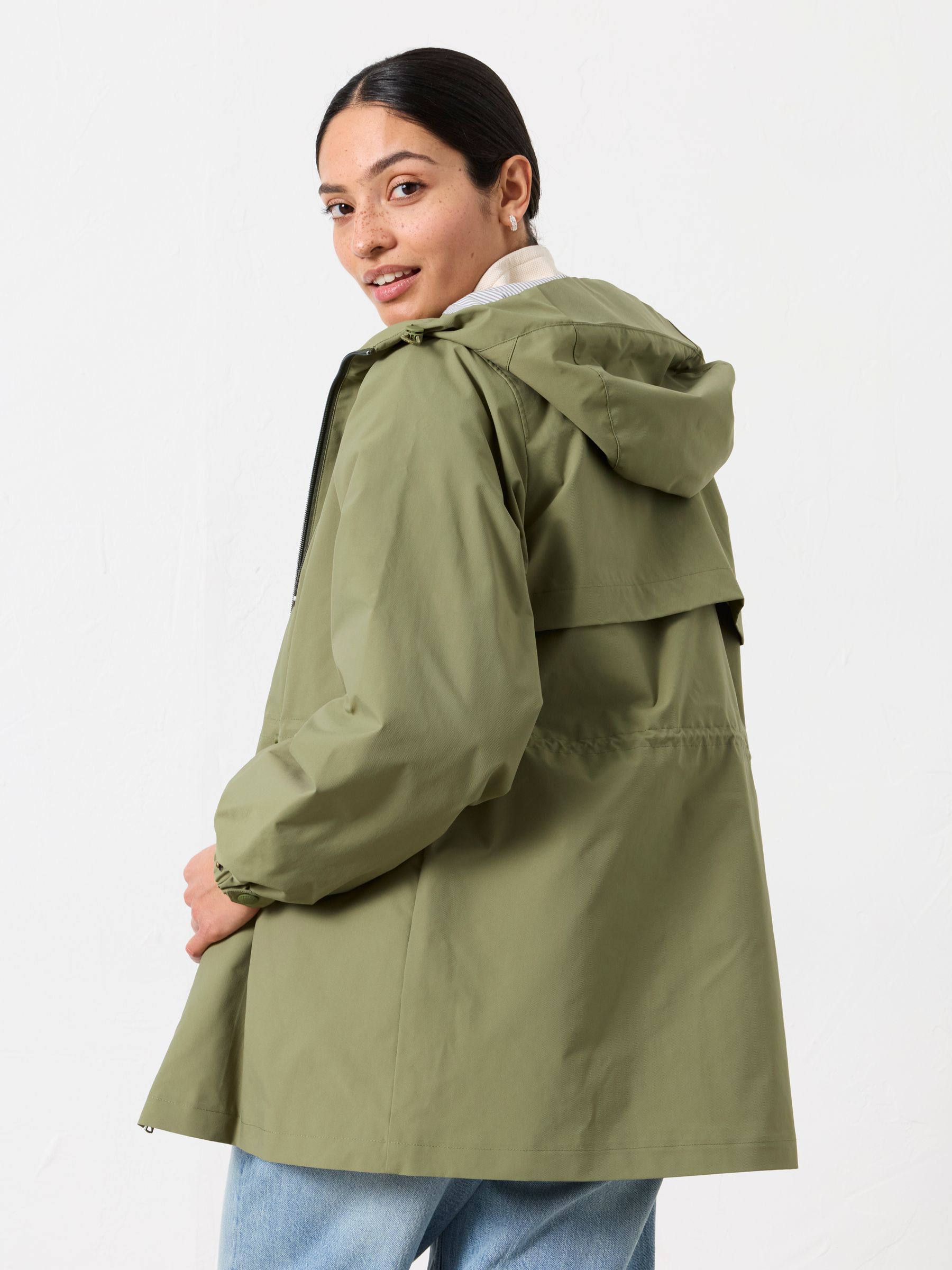 Eden Khaki Green Petite Raincoat - Image 2 of 8