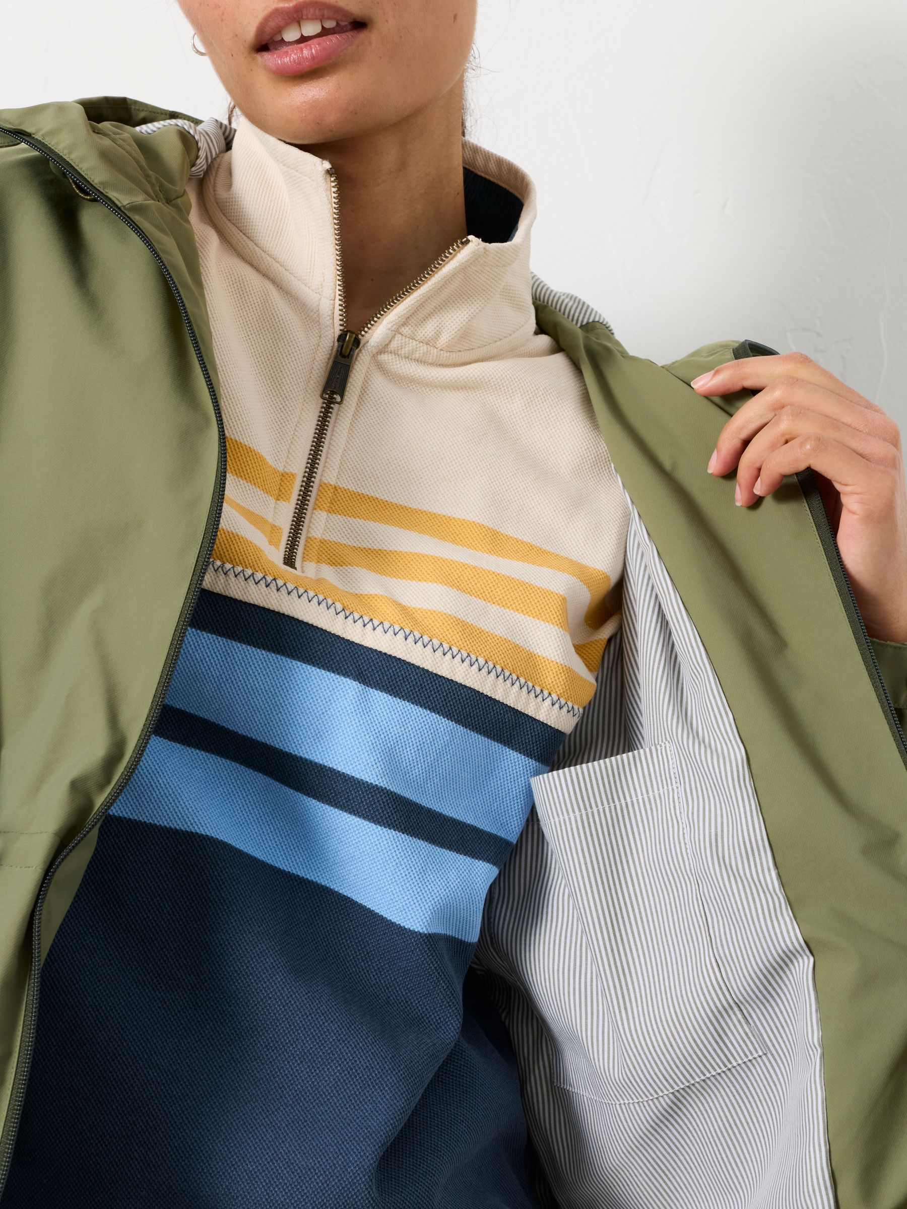 Eden Khaki Green Petite Raincoat - Image 5 of 8