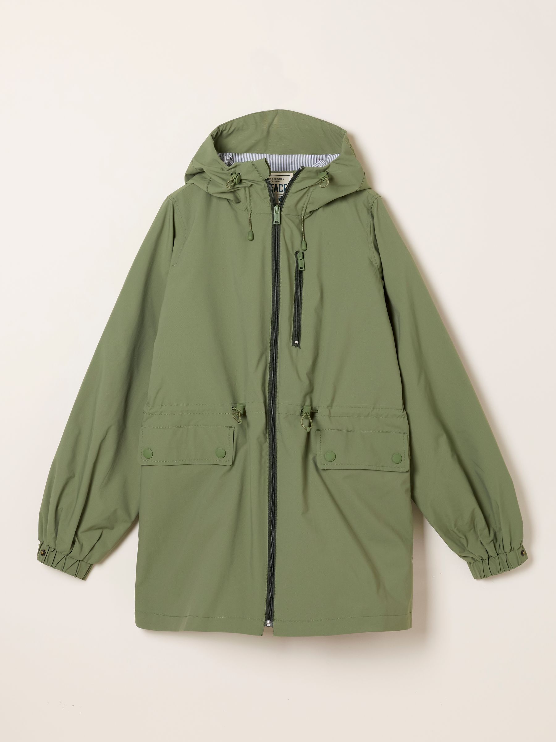 Eden Khaki Green Petite Raincoat - Image 7 of 8