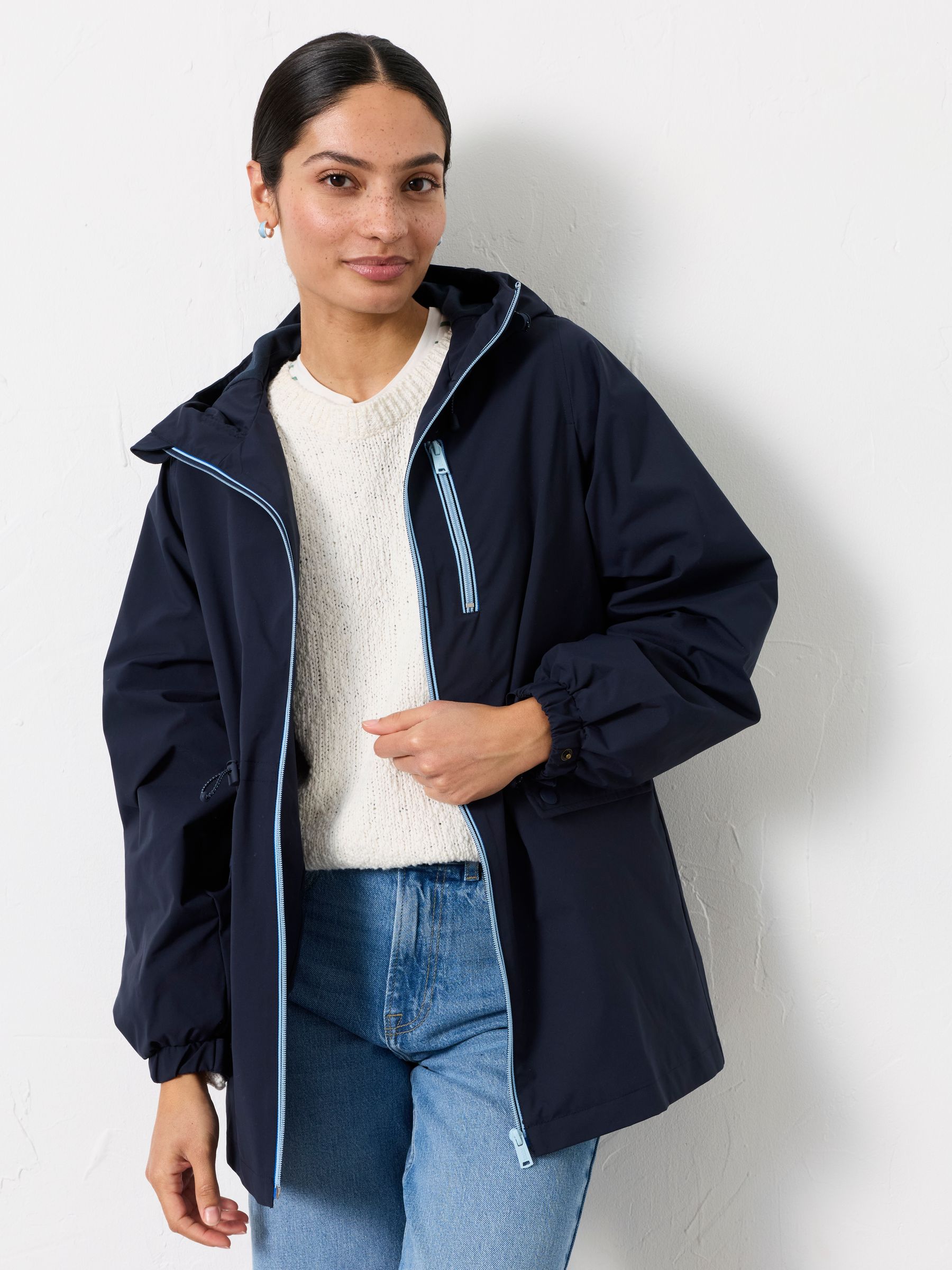 Eden Navy Petite Raincoat - Image 1 of 7