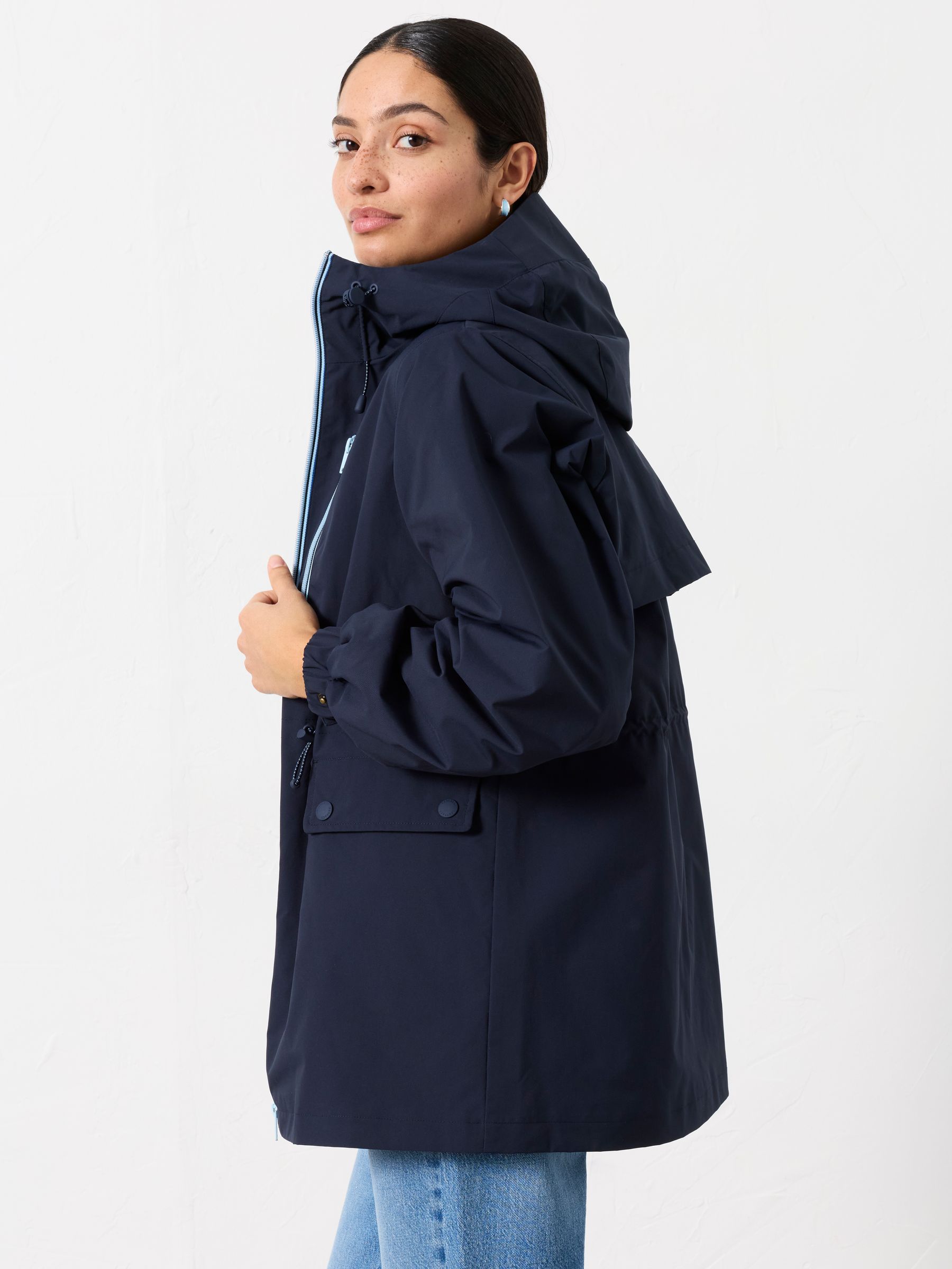 Eden Navy Petite Raincoat - Image 4 of 7