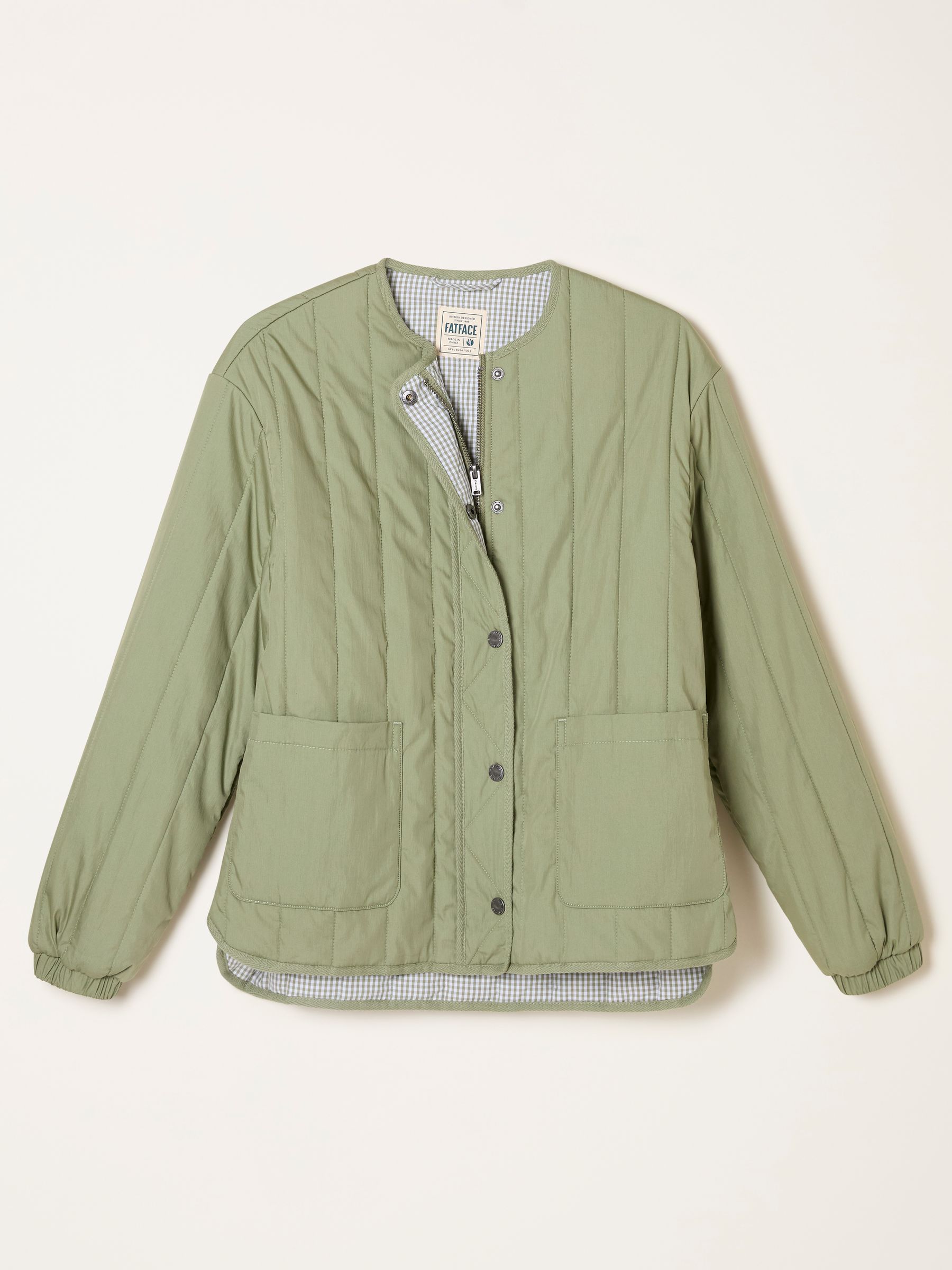 Raya Sage Green Quilted Jacket - Image 6 of 6
