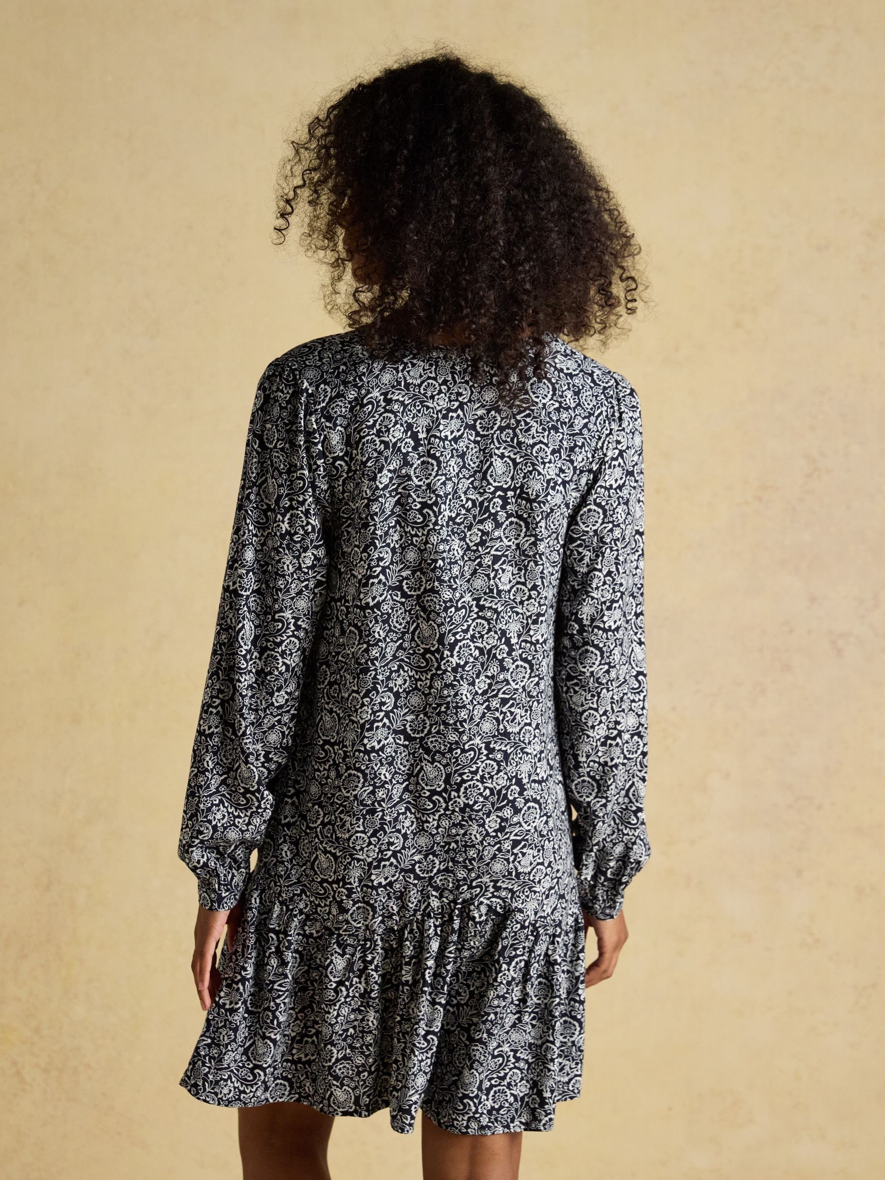 Scarlet Black Floral Woven Dropped Waist Dress - Image 2 of 7