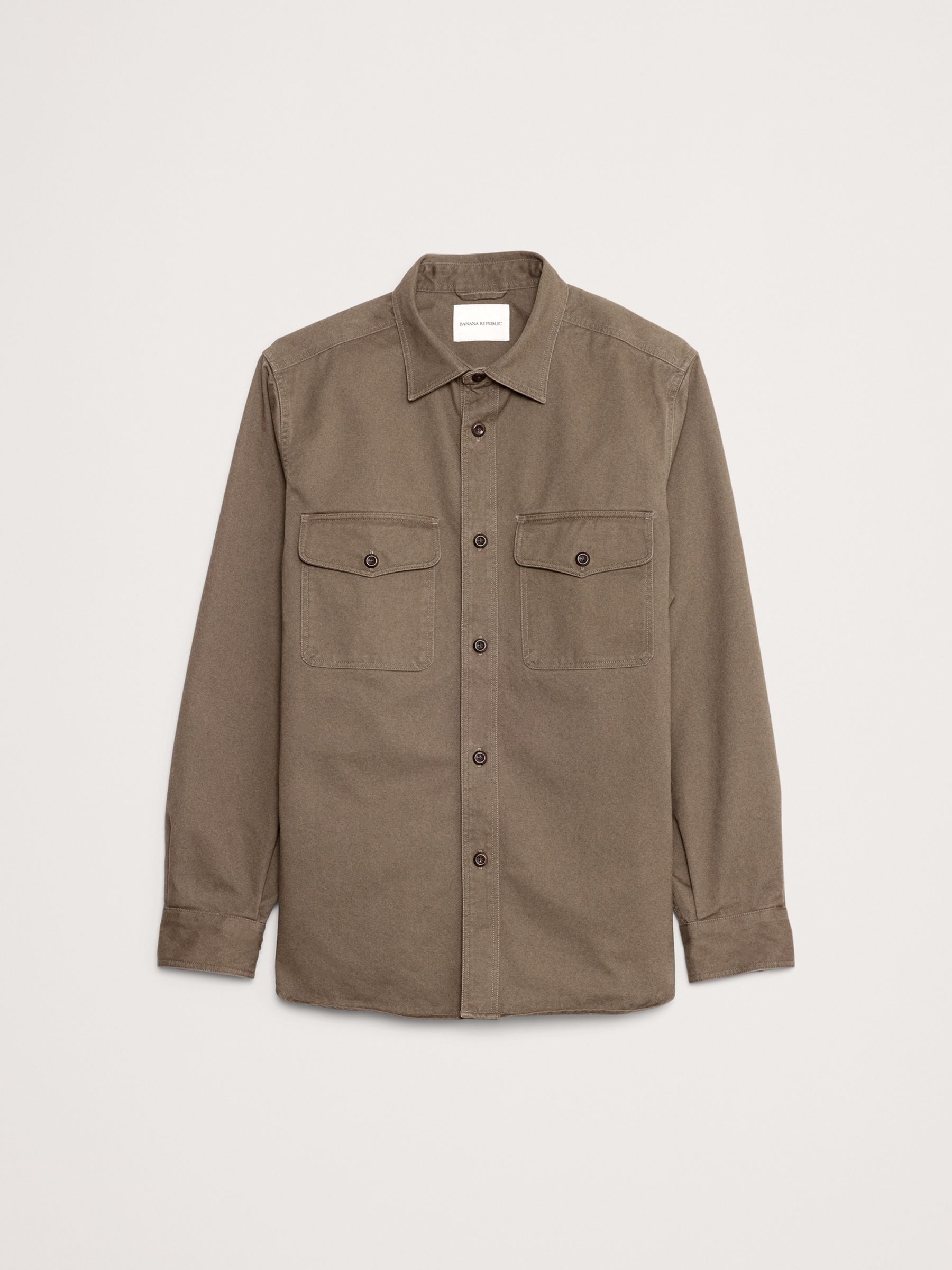 Banana Republic Brown Heavy Twill Overshirt - Image 4 of 5