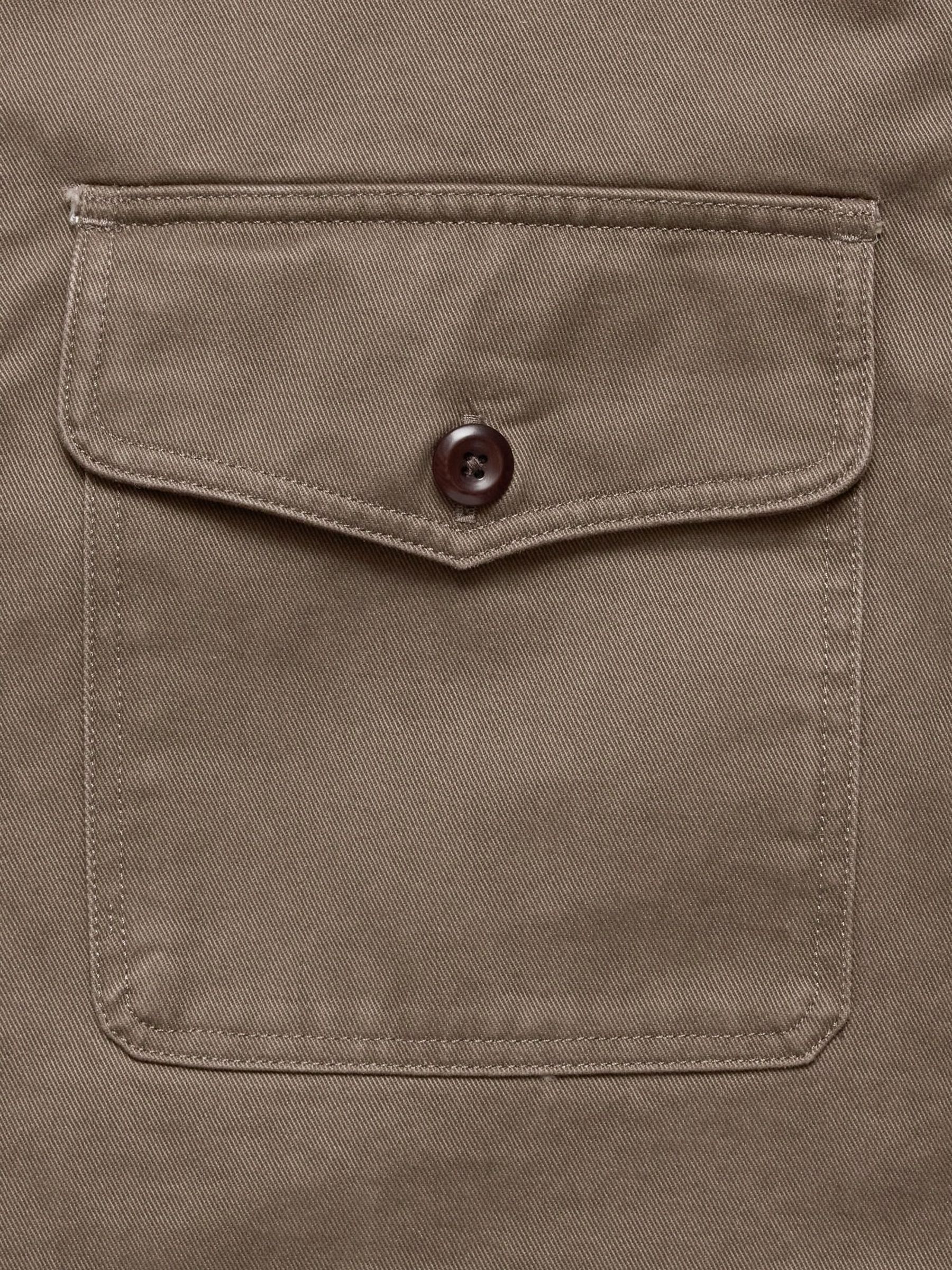 Banana Republic Brown Heavy Twill Overshirt - Image 5 of 5 Banana Republic Brown Heavy Twill Overshirt - Image 5 of 5