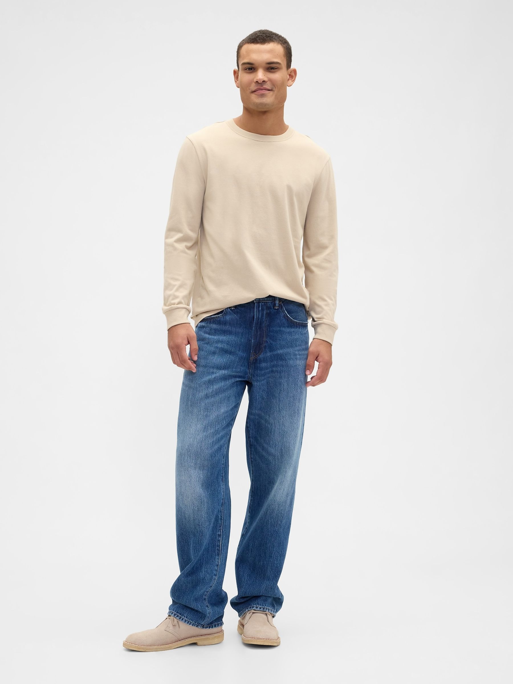 Beige Everyday Long Sleeve T-Shirt - Image 3 of 5
