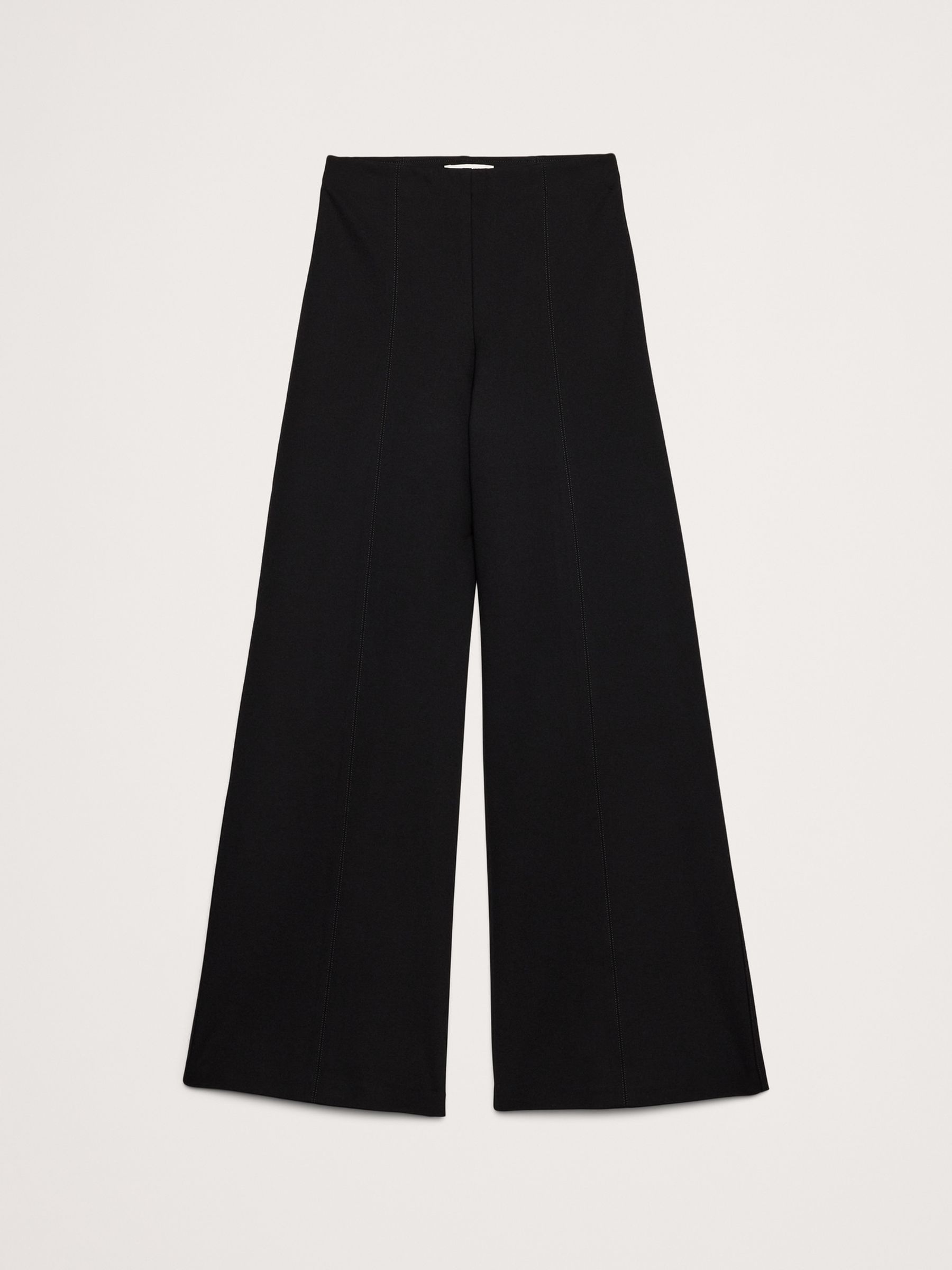 Banana Republic Black Wide-Leg Everywhere Ponte Pull On Trousers - Image 4 of 4