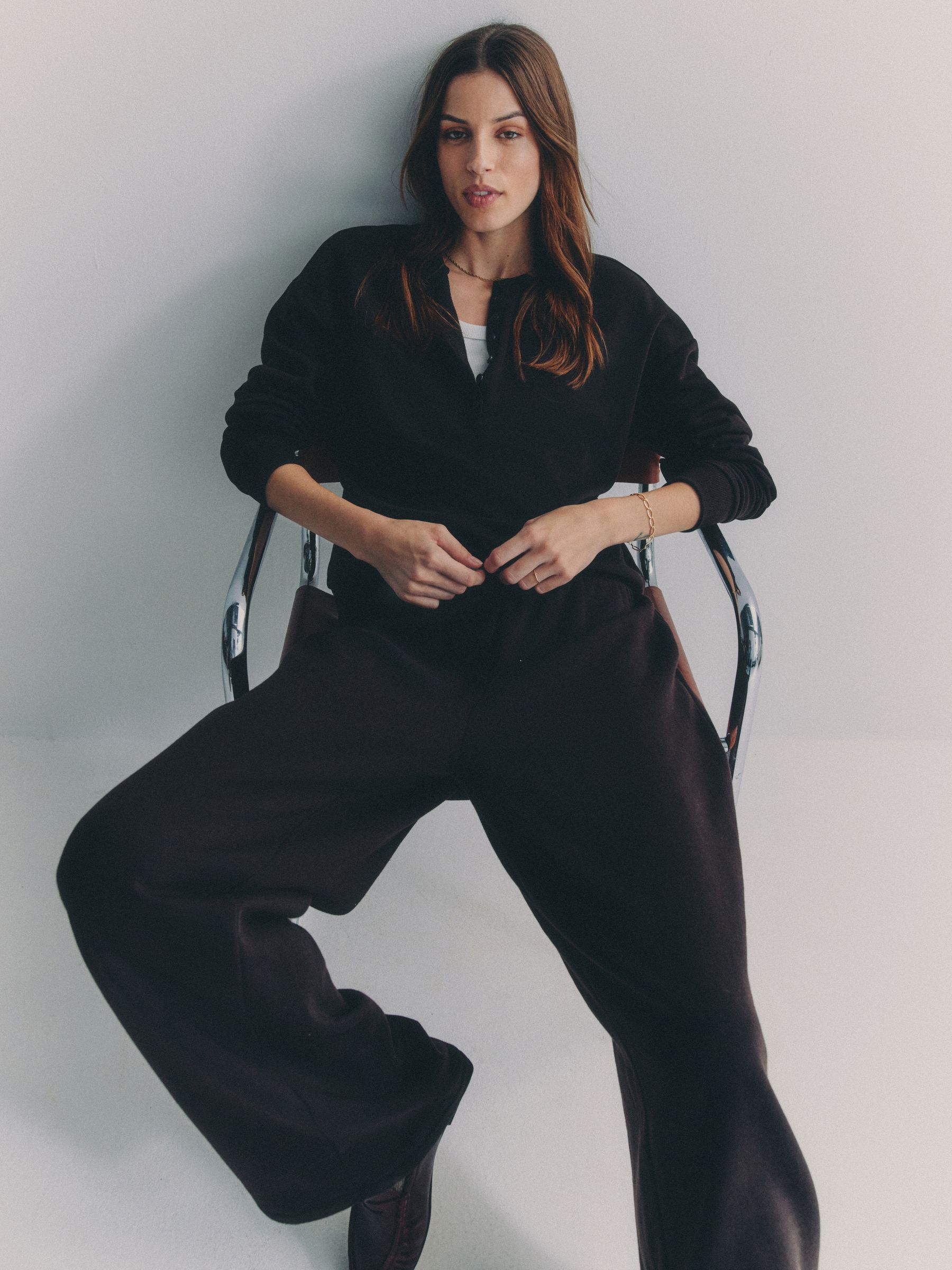 Black/Chocolate Brown/Cream 3 Pack Henley Sweatshirts - Image 4 of 6