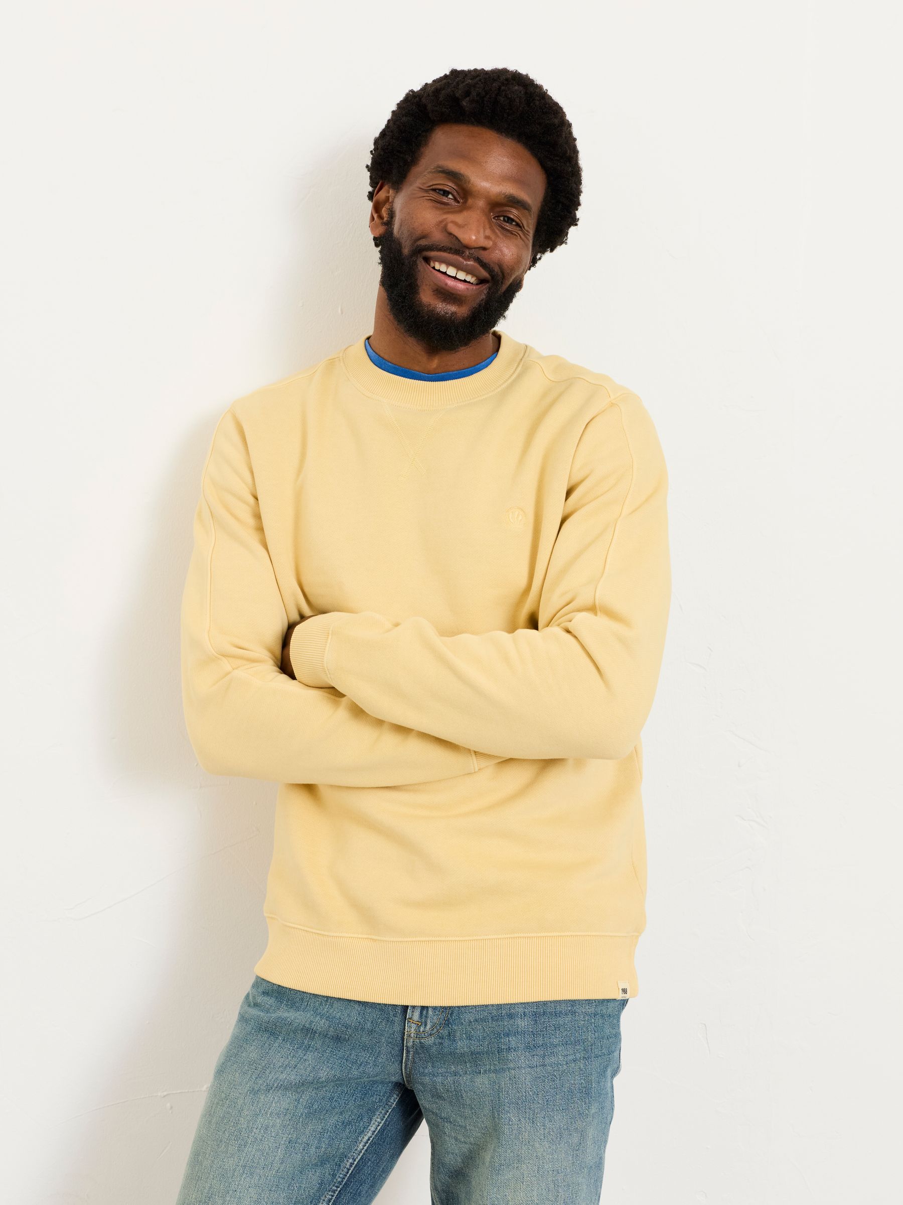 Brooke Yellow Graphic Crew Sweat | FatFace USA