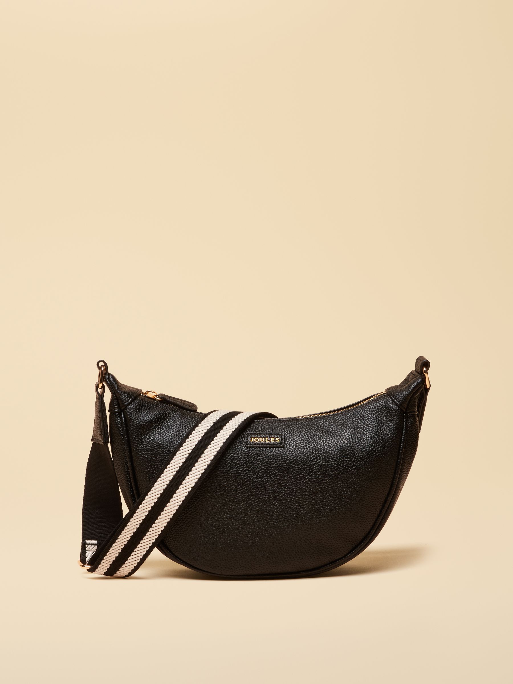 Jade Black Half Moon Adjustable Cross Body Bag - Image 1 of 8