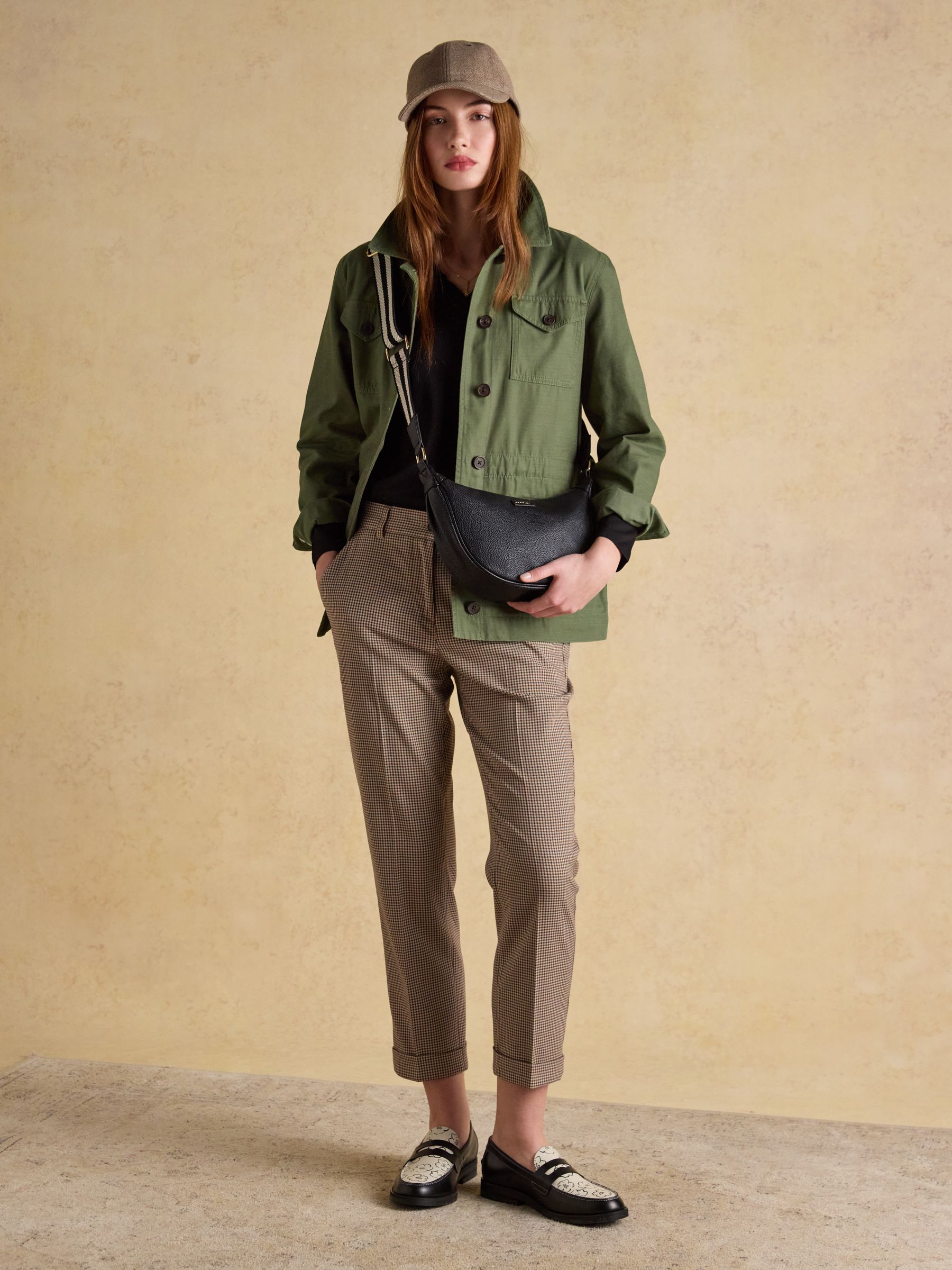 Jade Black Half Moon Adjustable Cross Body Bag - Image 7 of 8