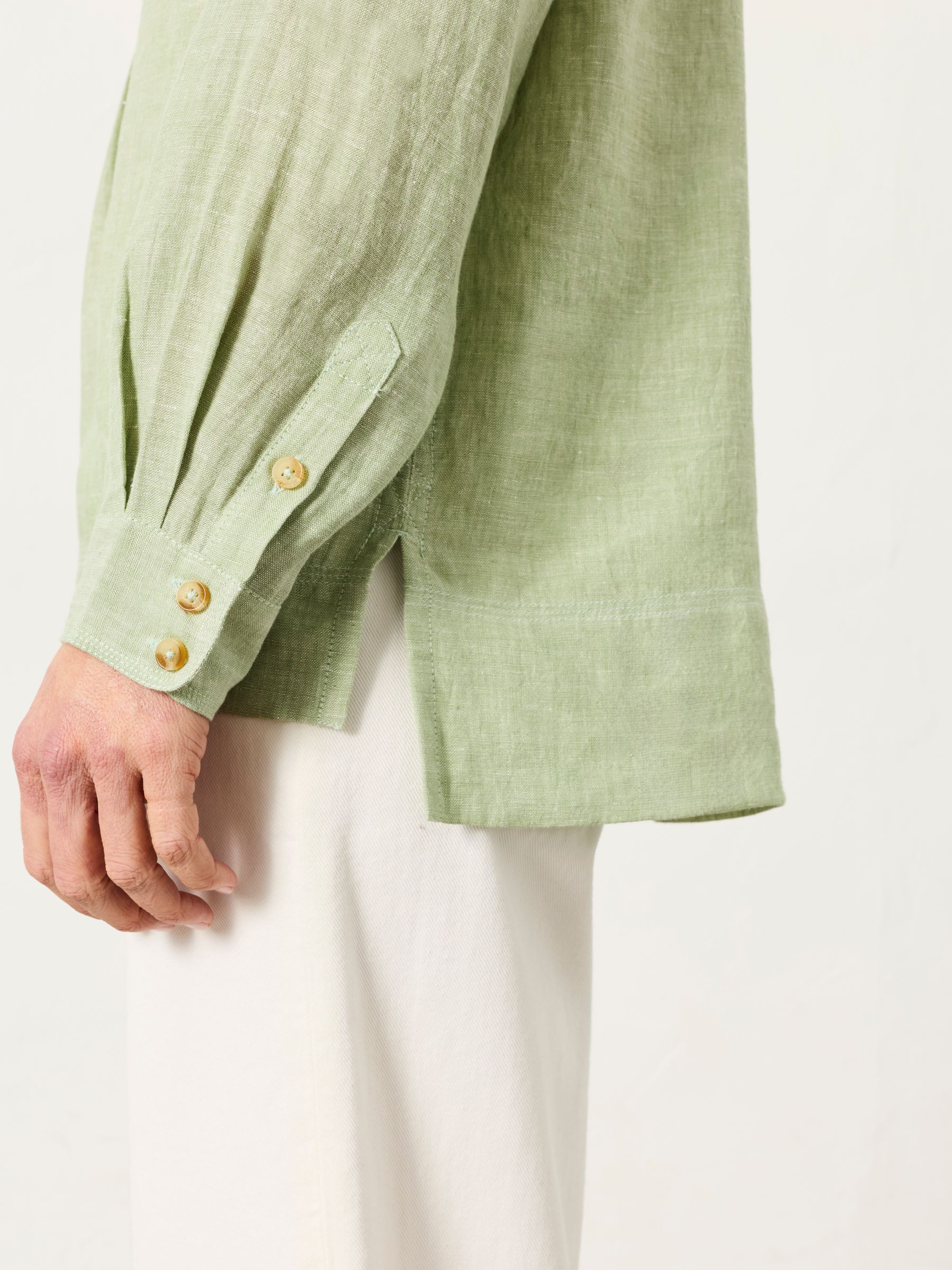 Julia Green Petite Linen Popover - Image 3 of 8