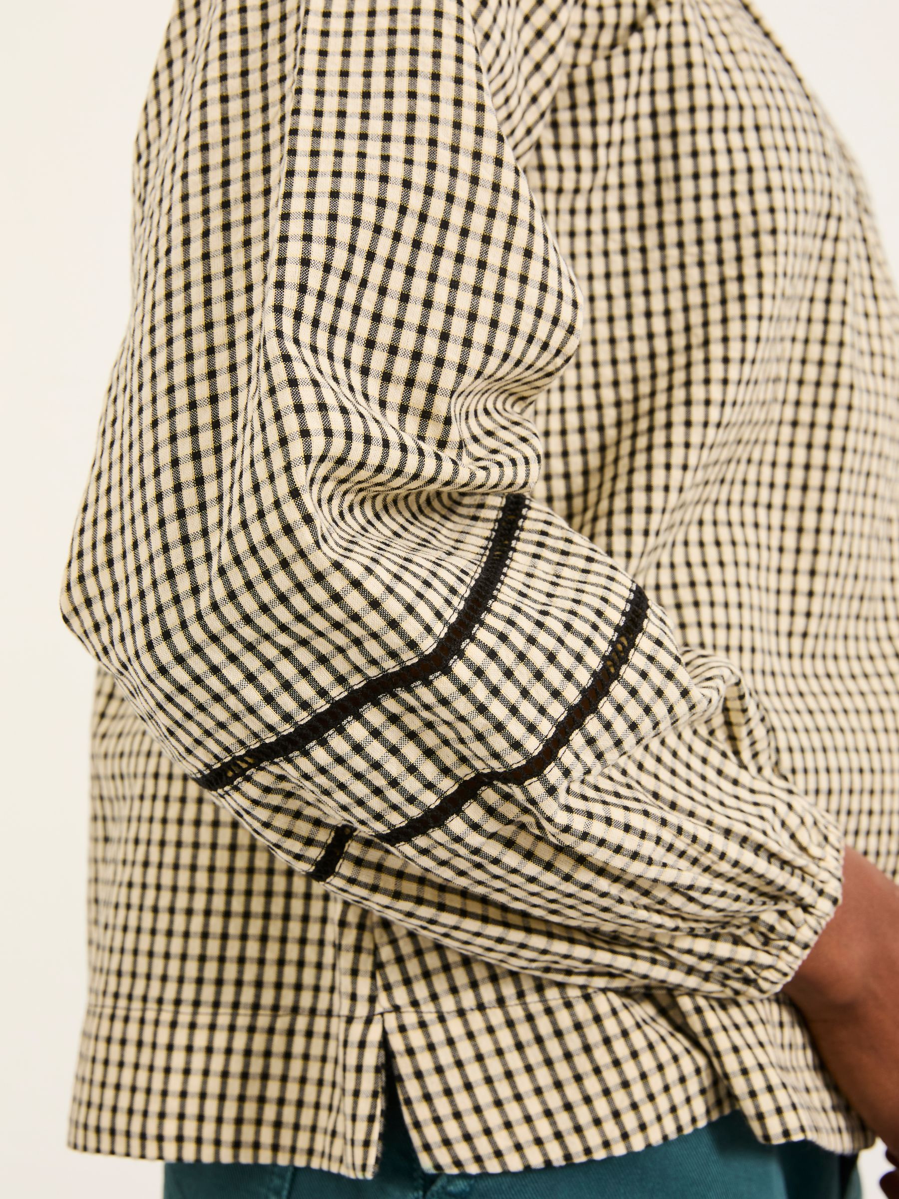 Dawn Ivory Petite Gingham Blouse - Image 4 of 6