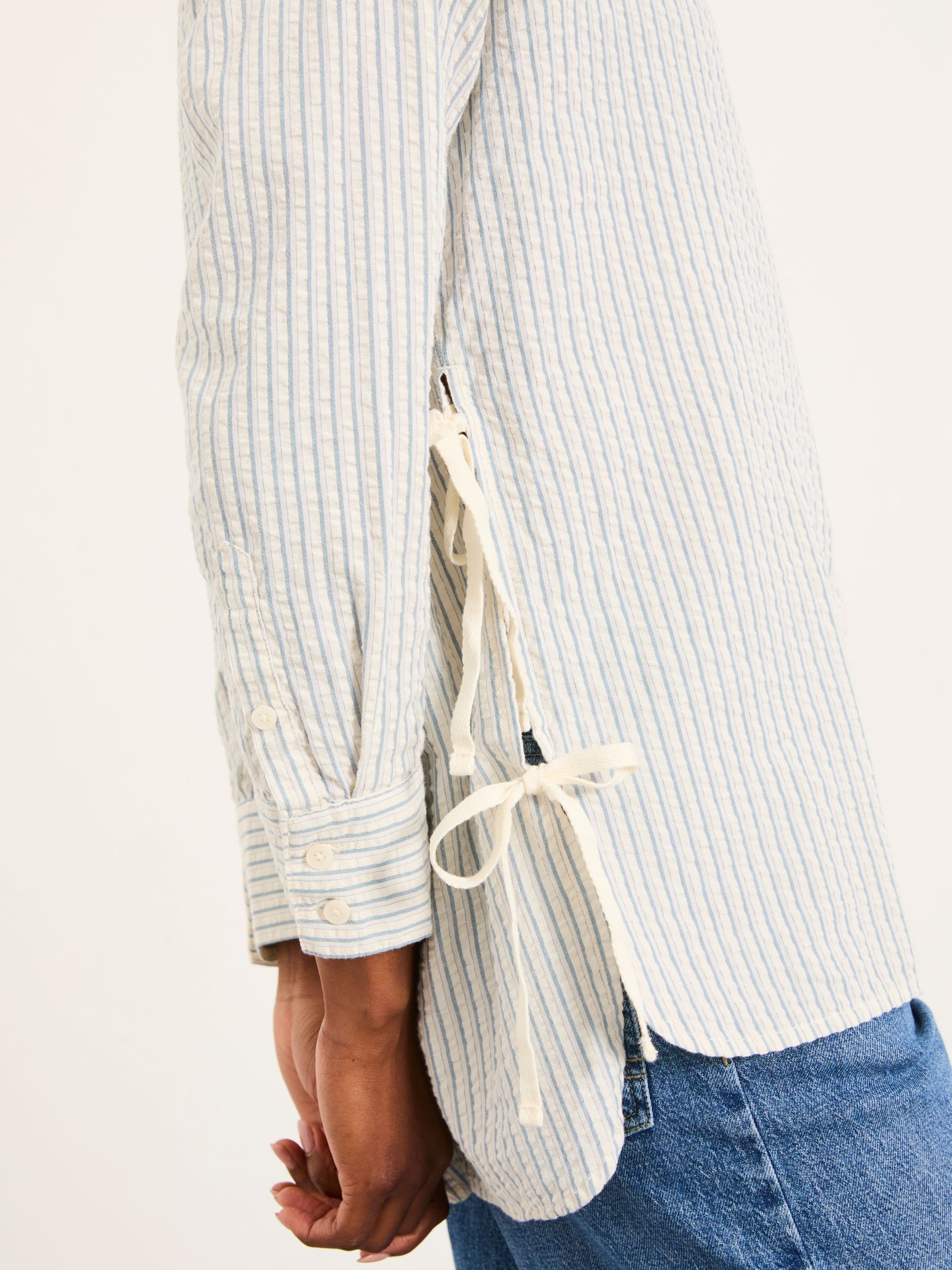 Skyla Ivory Petite Stripe Shirt - Image 4 of 6