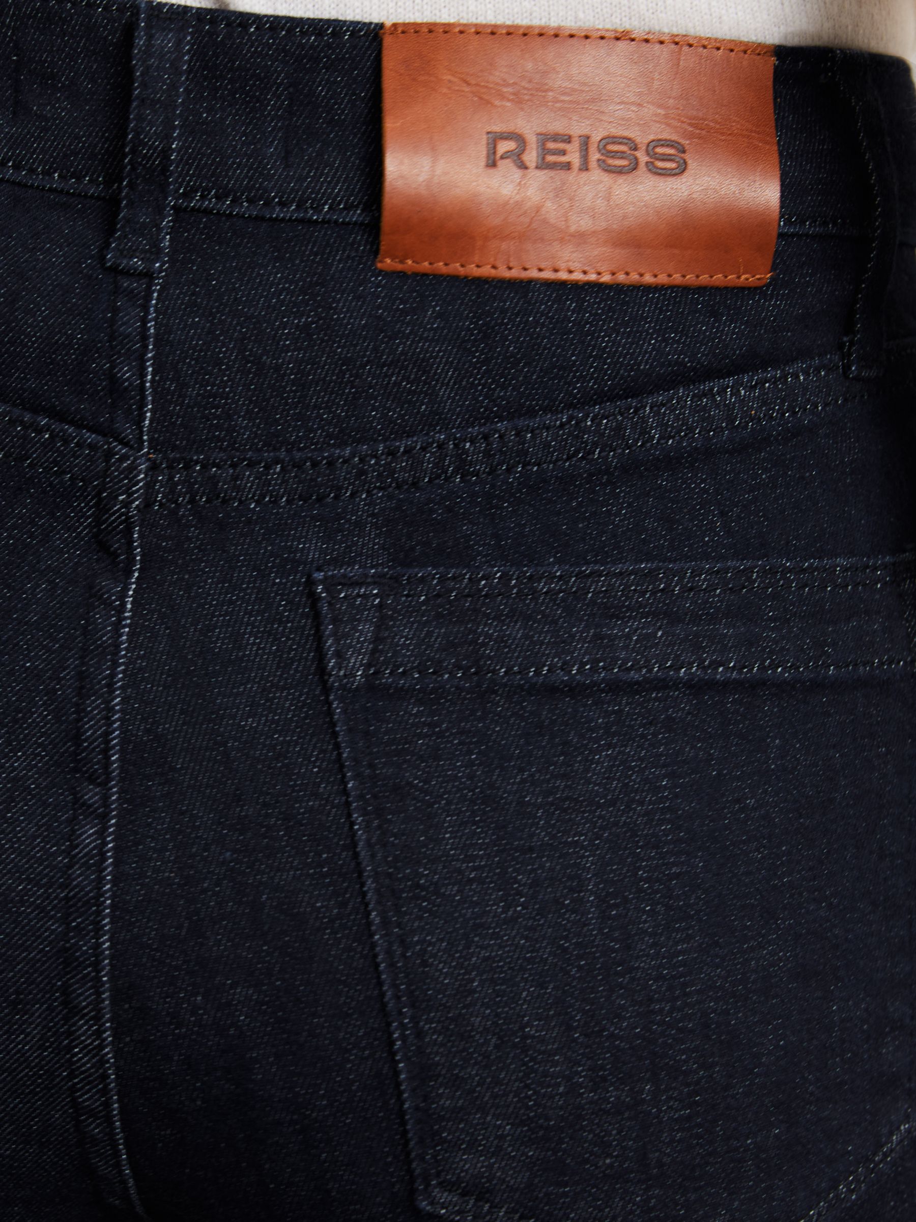 Petite Patch Pocket Wide Leg Jeans in Dark Blue - Image 5 of 7