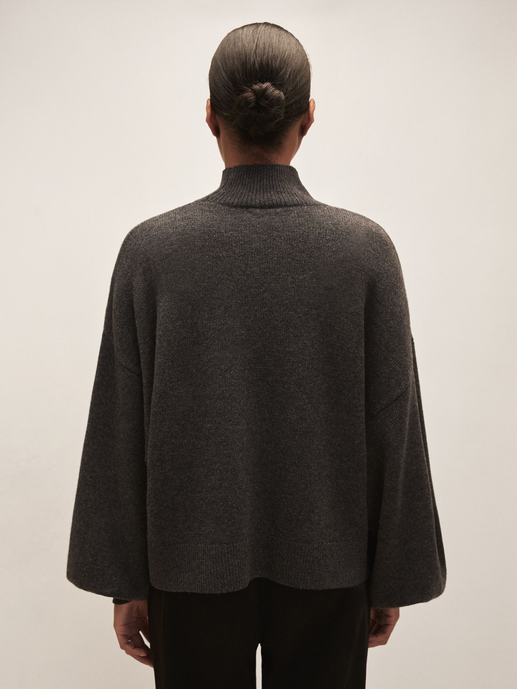Reiss | Royal Ballet Batwing Jumper in Charcoal Grey - image 4