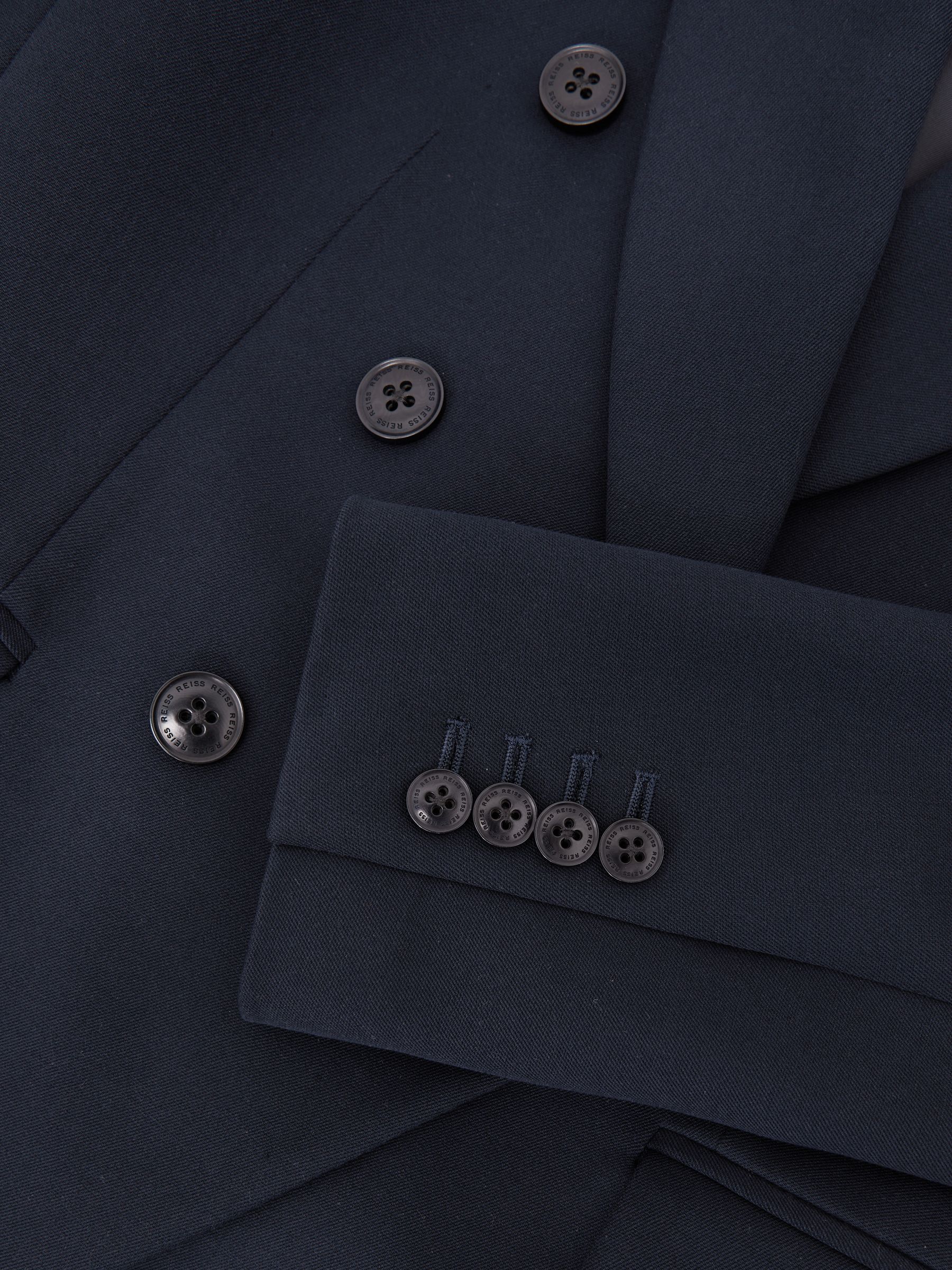 Petite Double-Breasted Suit Blazer in Navy - Image 6 of 7