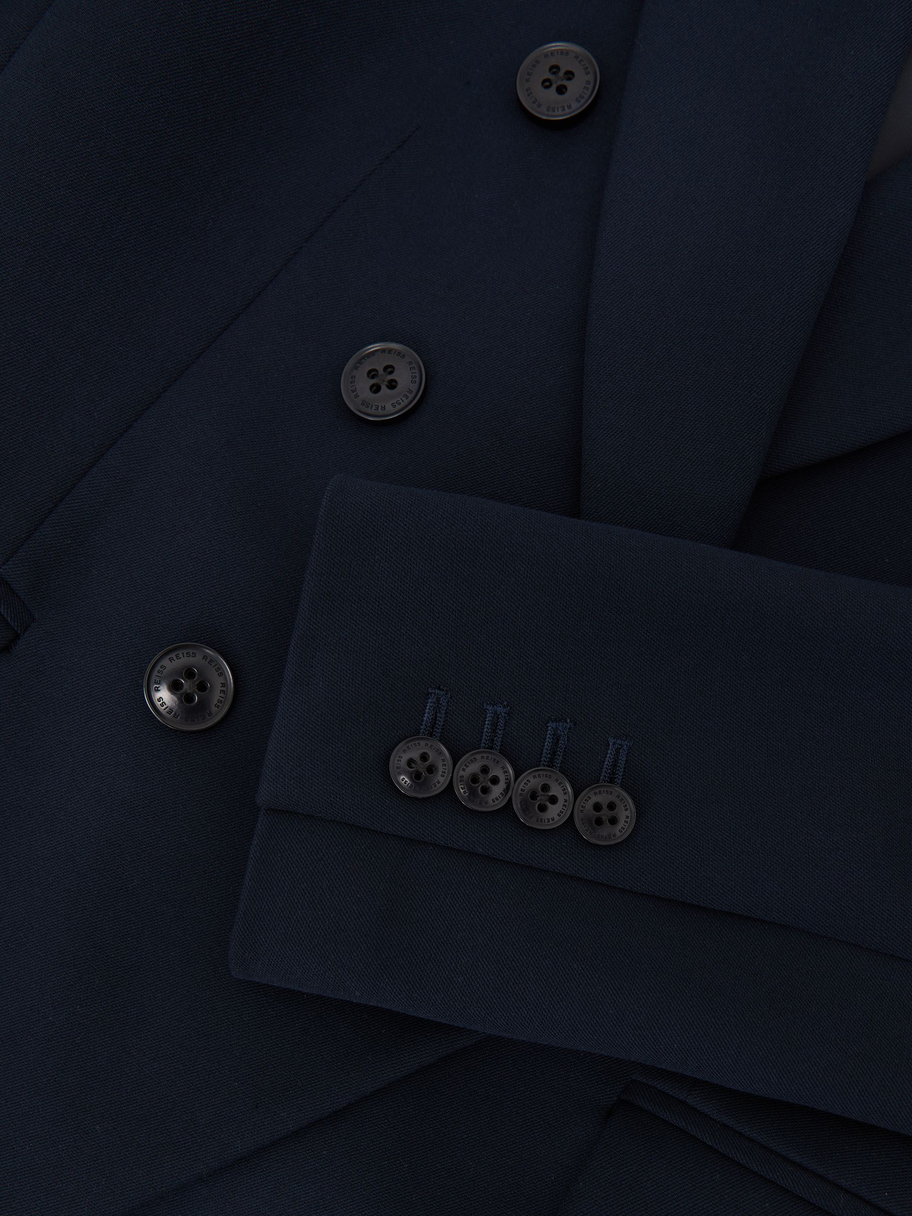 Petite Double-Breasted Suit Blazer in Navy - image 4