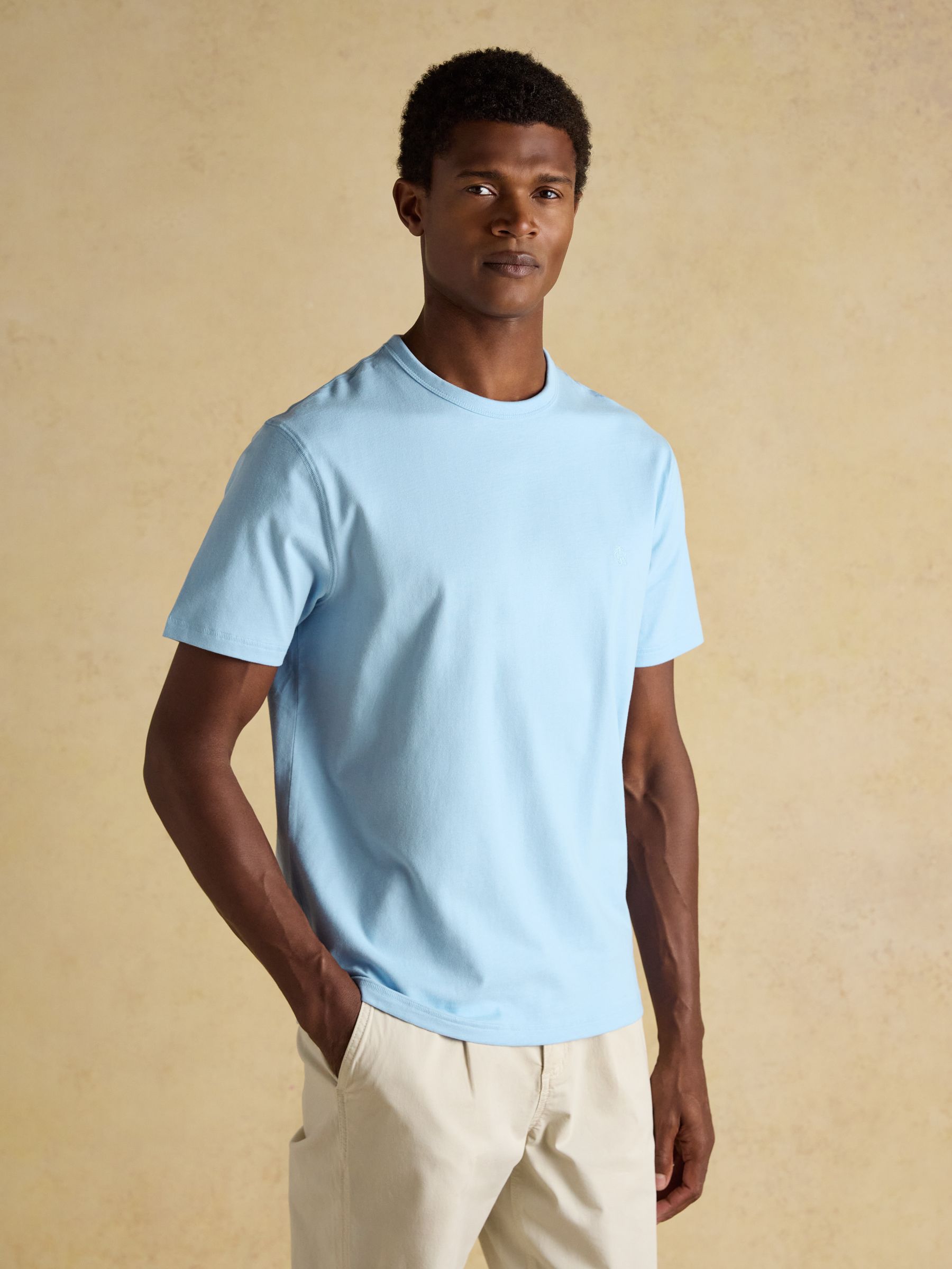 Rugby Club Light Blue Crew Neck Cotton T-Shirt - Image 1 of 11