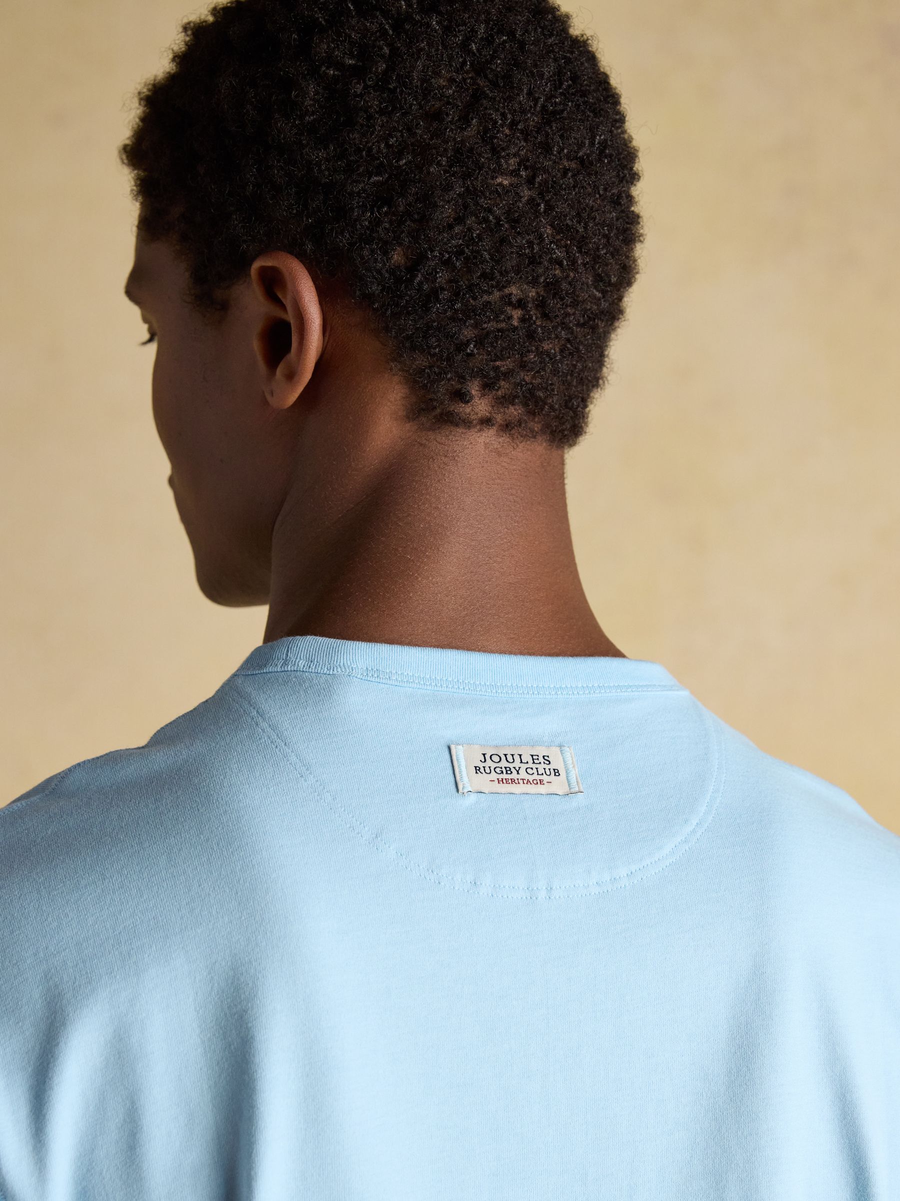 Rugby Club Light Blue Crew Neck Cotton T-Shirt - Image 5 of 11