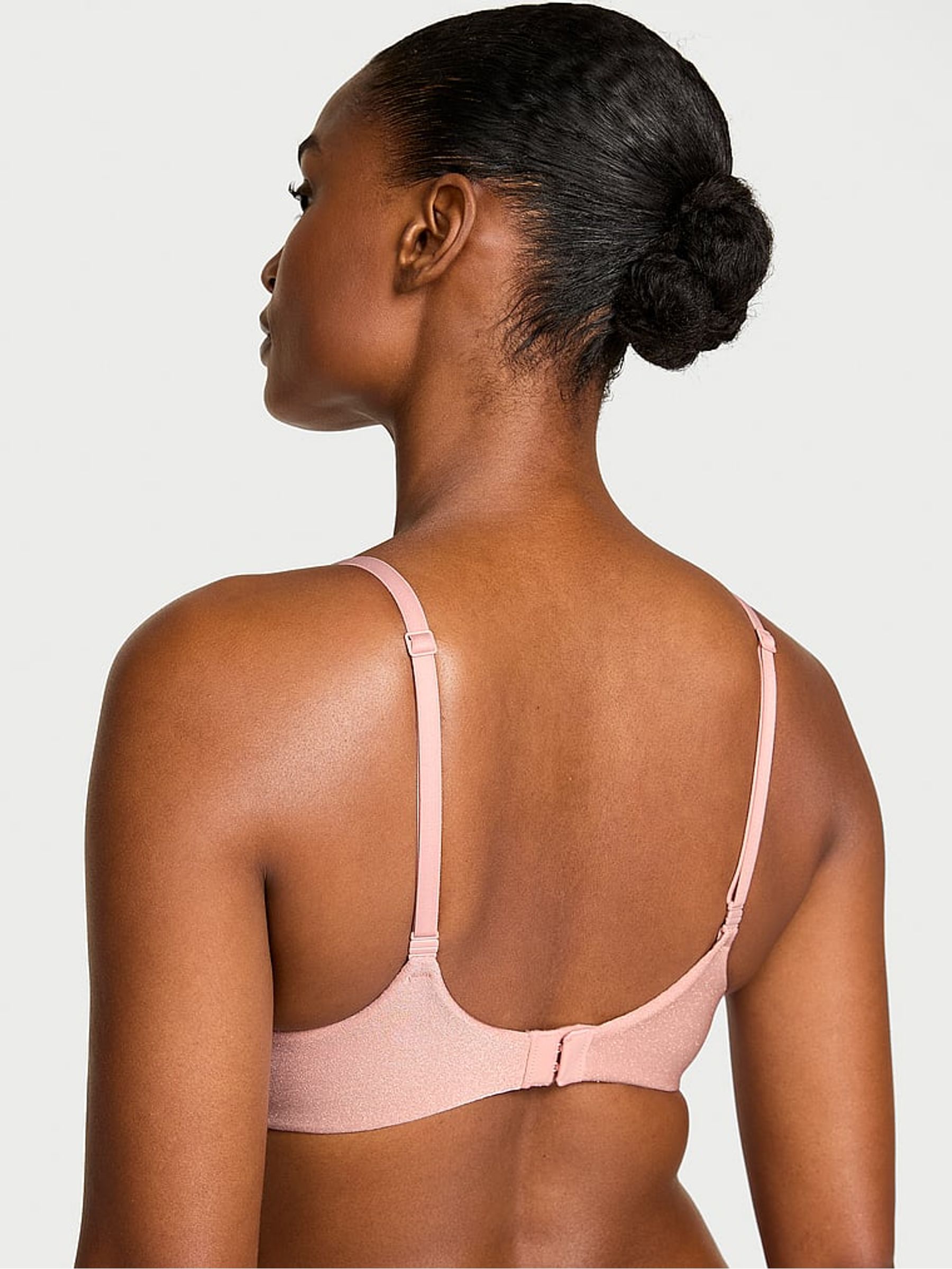 Royal Pink Full Cup Push Up Shimmer Bra - Image 2 of 2