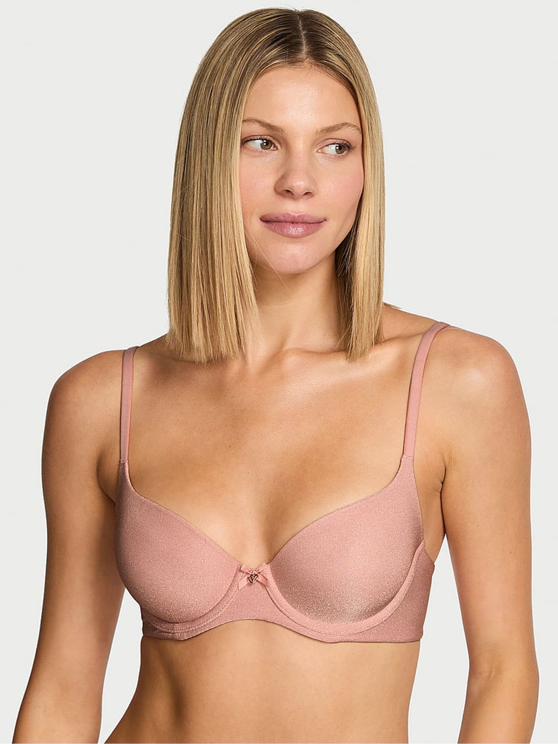 Royal Pink Lightly Lined Demi Shimmer Bra - Image 1 of 2