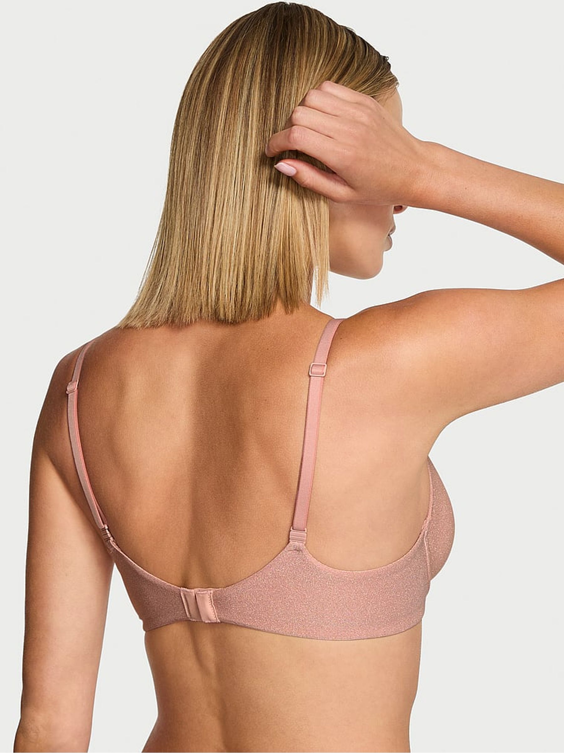 Royal Pink Lightly Lined Demi Shimmer Bra - Image 2 of 2