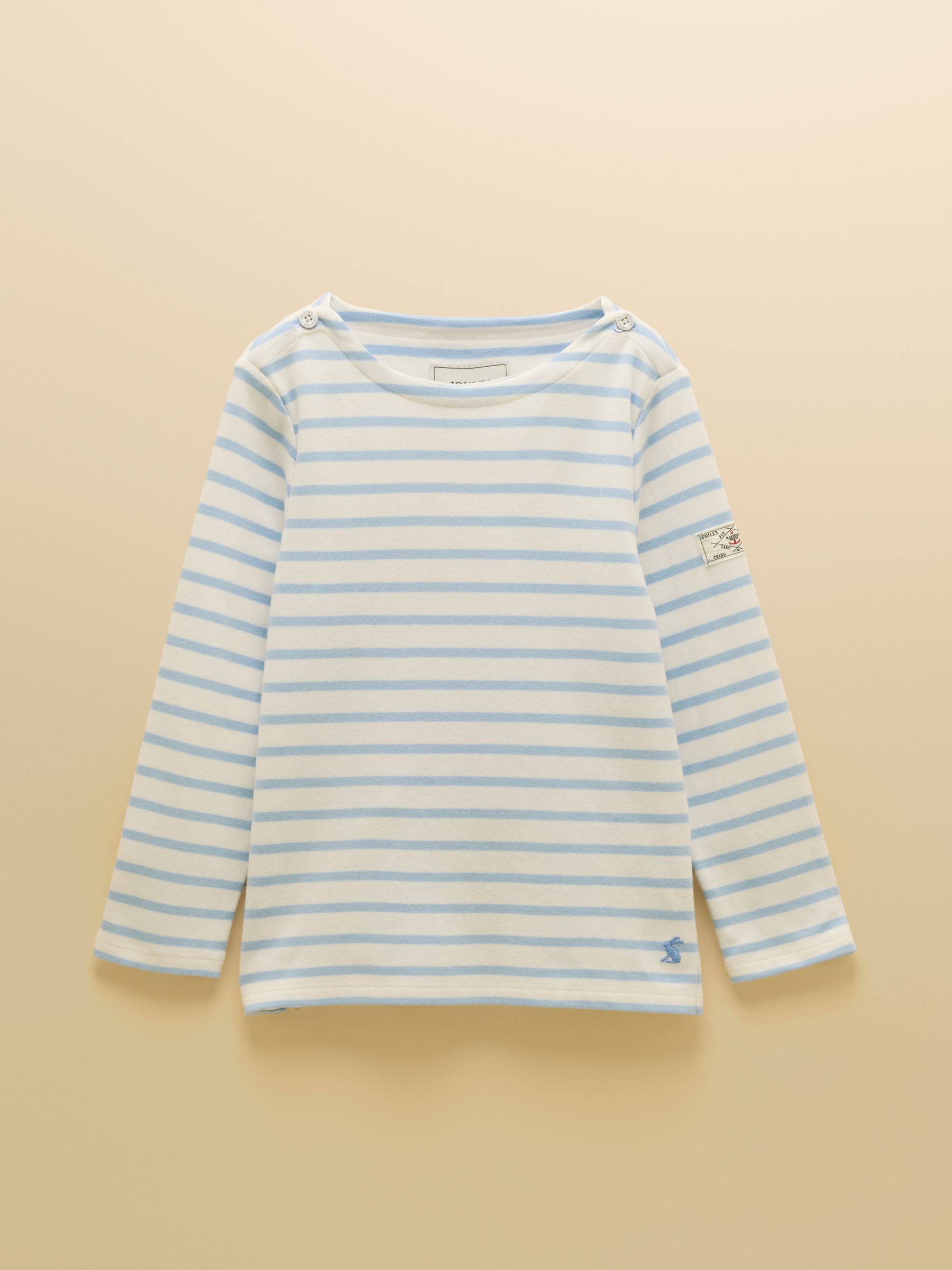 Girls' Harbour Blue & White Long Sleeve Jersey Top - Image 1 of 4