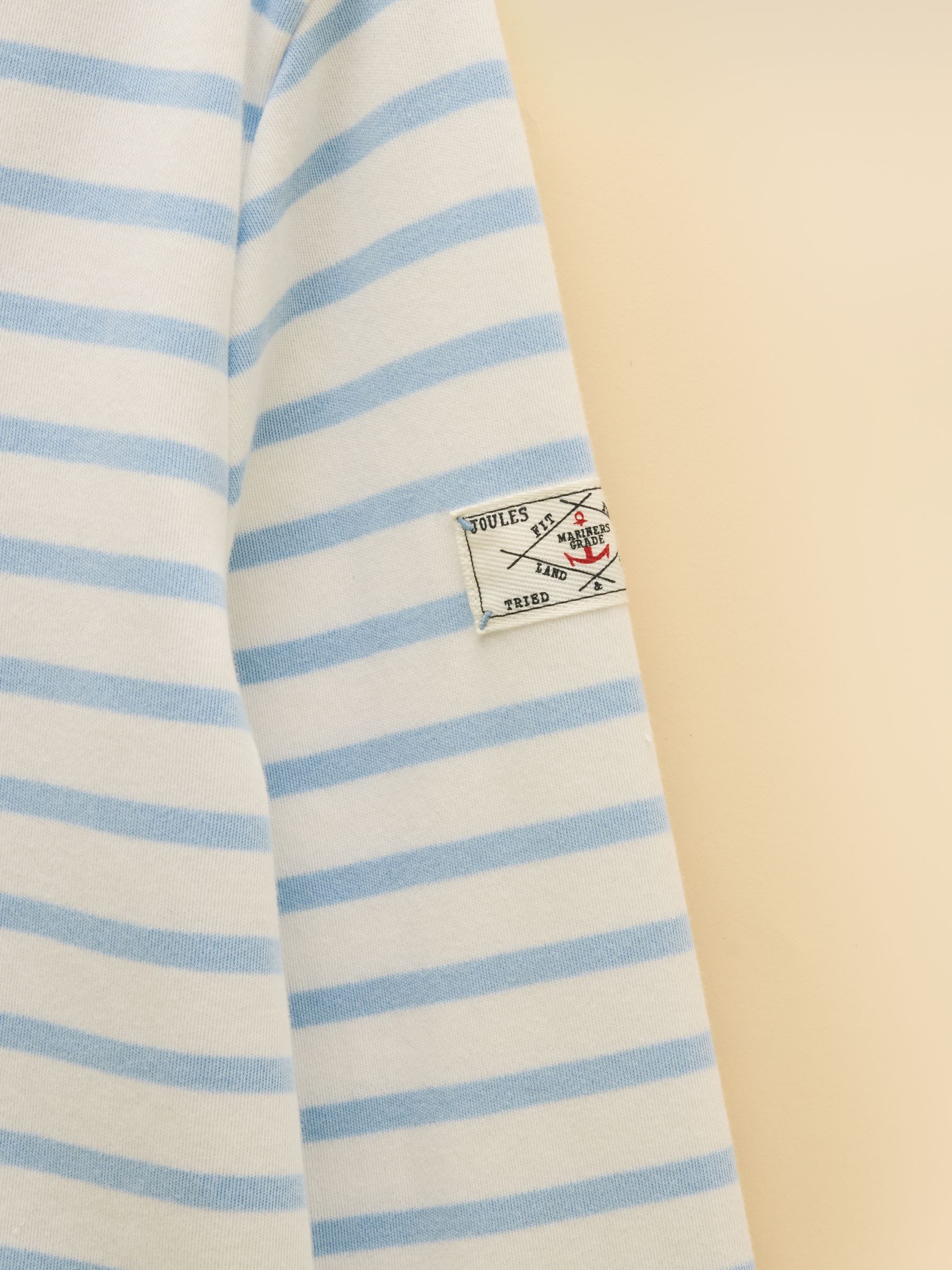 Girls' Harbour Blue & White Long Sleeve Jersey Top - Image 3 of 4