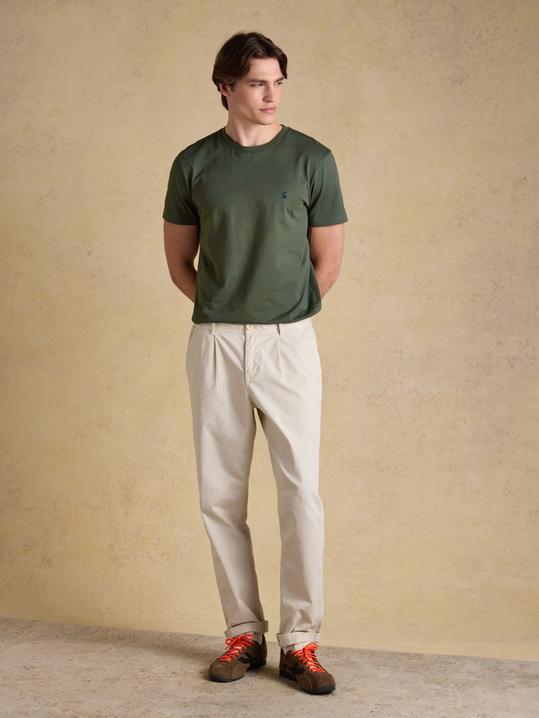 Everyday Khaki Green Classic Fit Cotton T-Shirt - Image 3 of 7