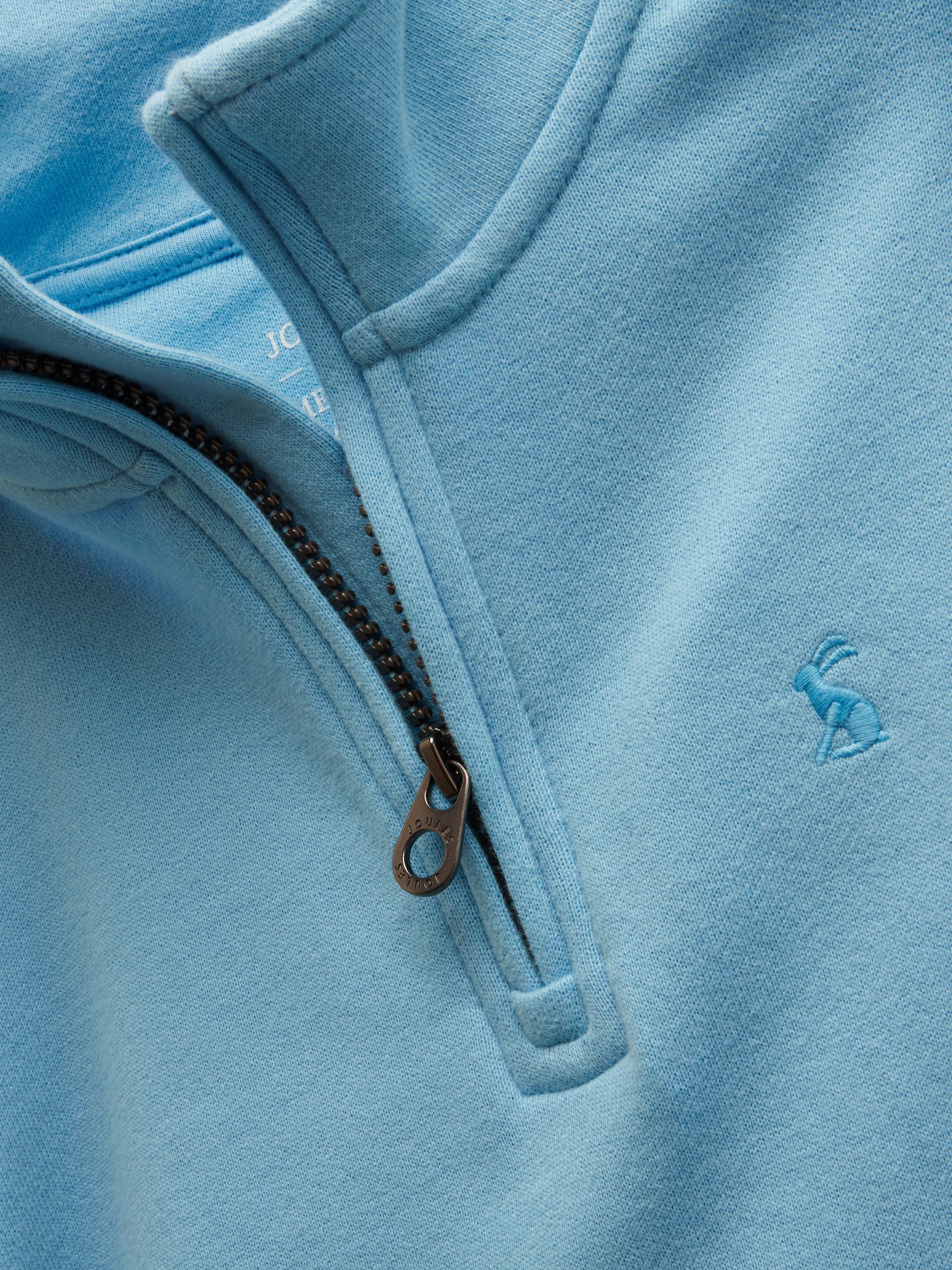 Kids' Alfie Pastel Blue Quarter Zip Sweatshirt - Image 4 of 6