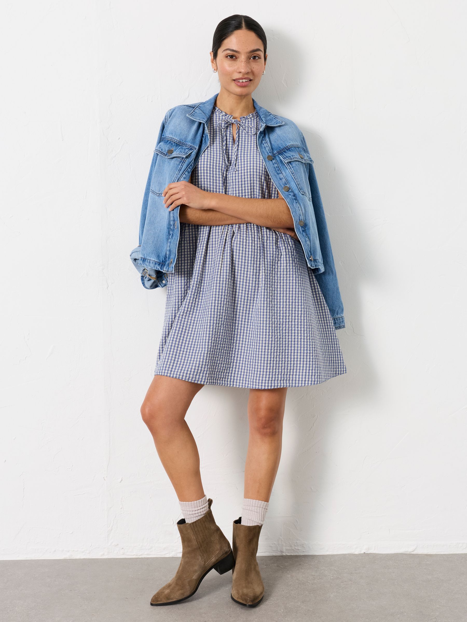 Ivory Petite Immy Gingham Dress - Image 1 of 7