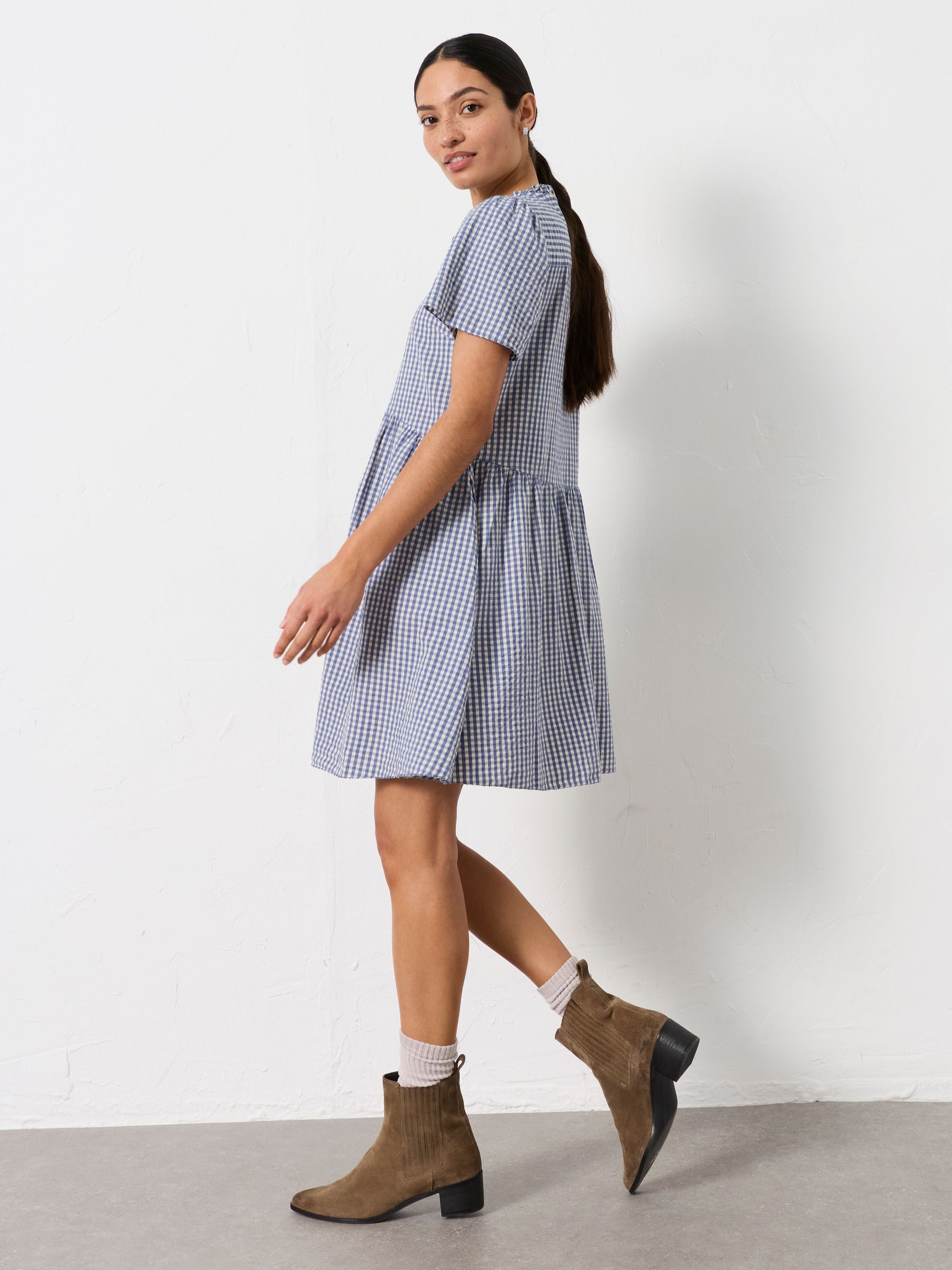 Ivory Petite Immy Gingham Dress - Image 2 of 7