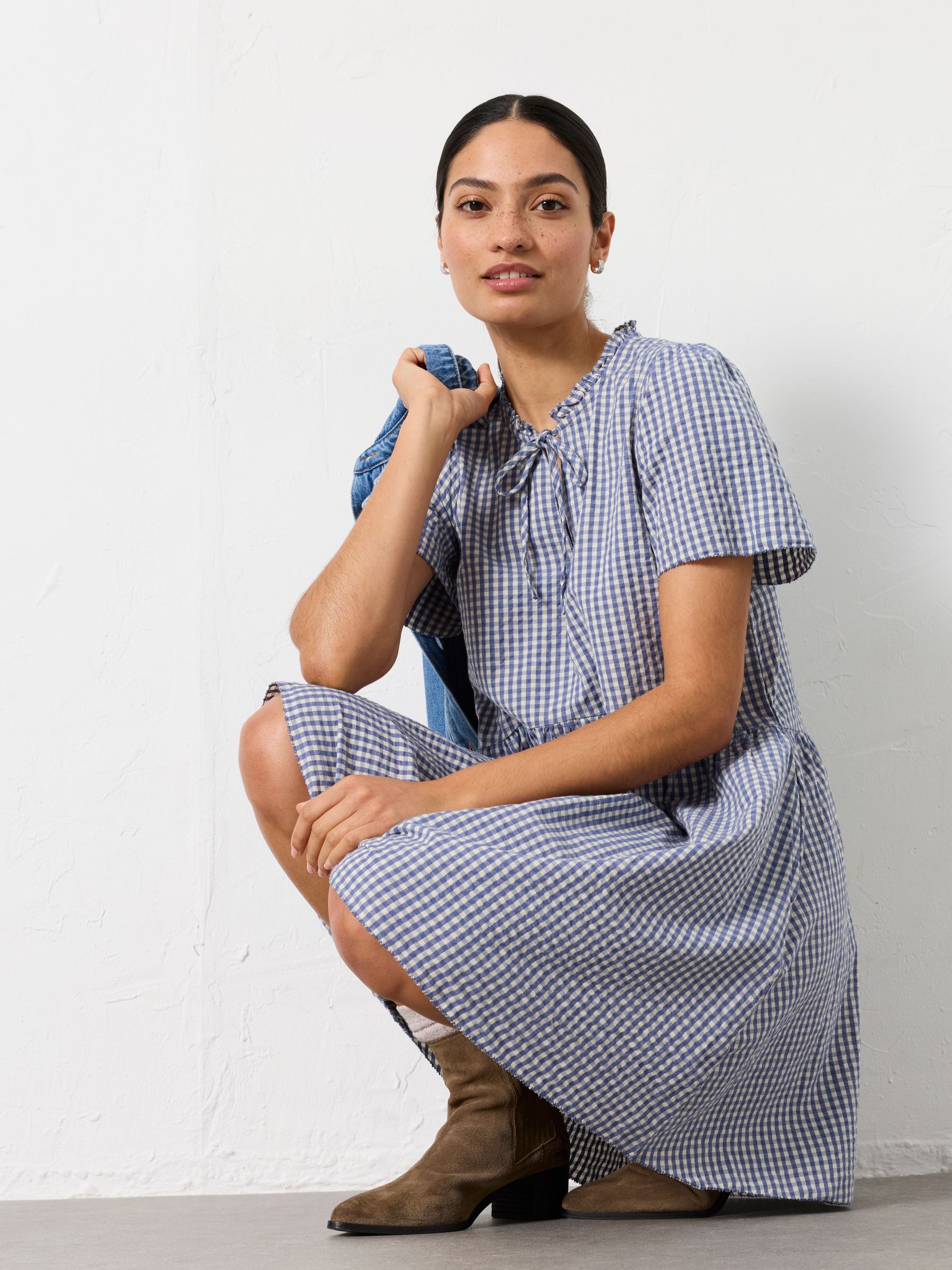 Ivory Petite Immy Gingham Dress - Image 5 of 7