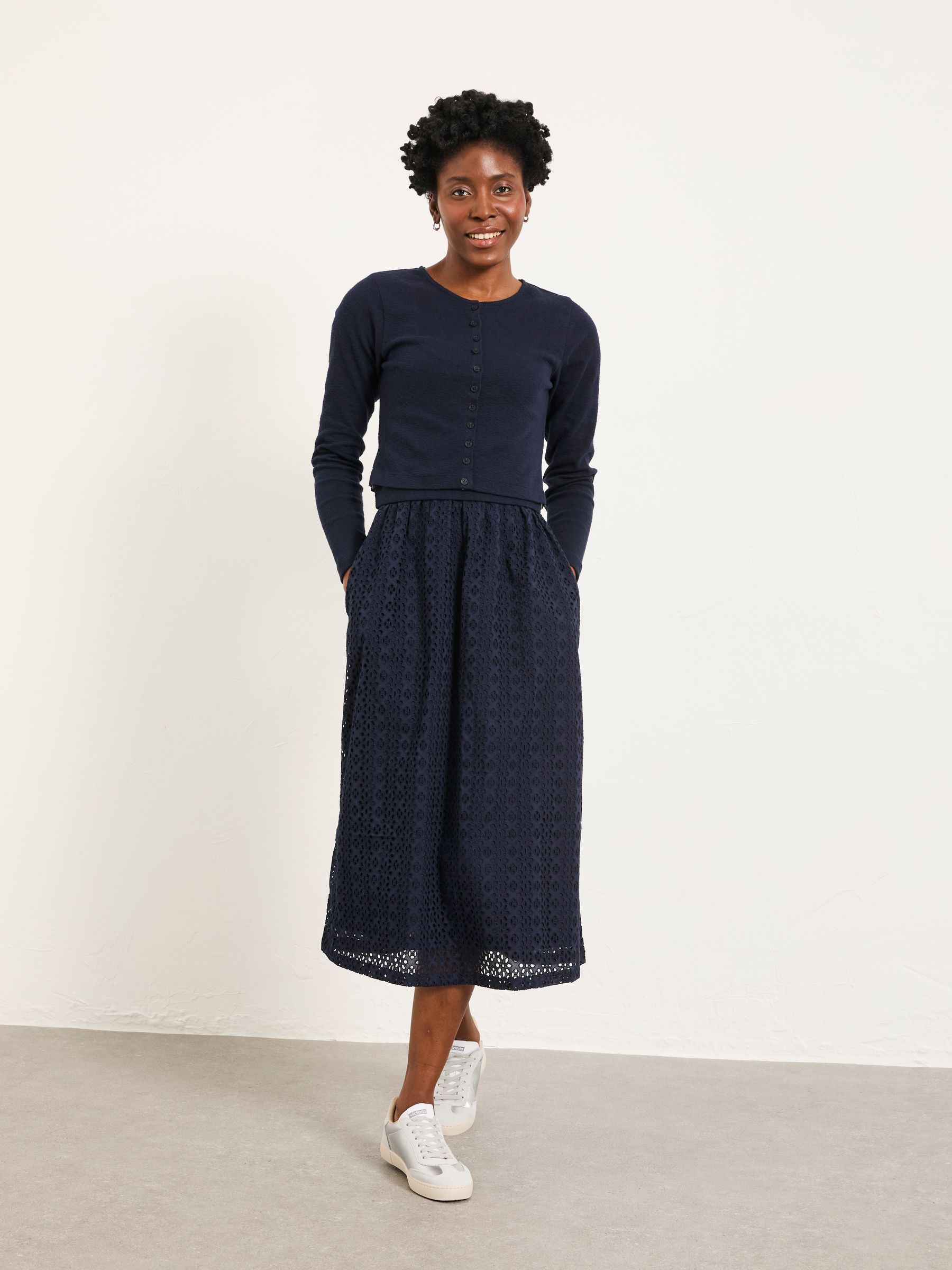 Gilly Navy Petite 2in1 Dress - Image 1 of 6