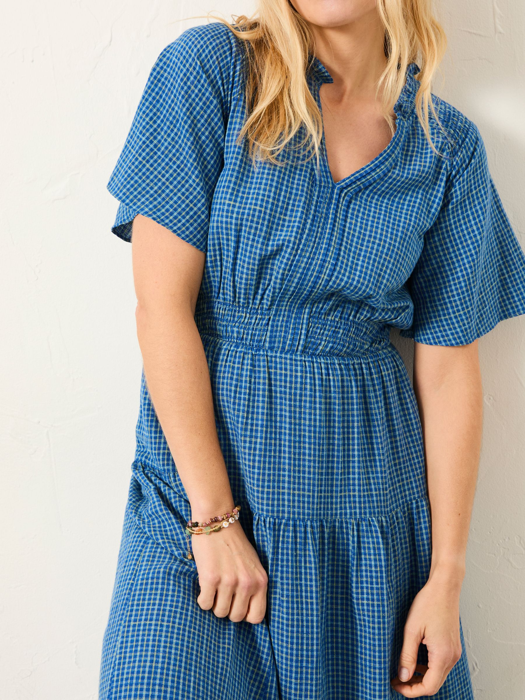 Rowen Blue Petite Midi Dress - Image 3 of 7