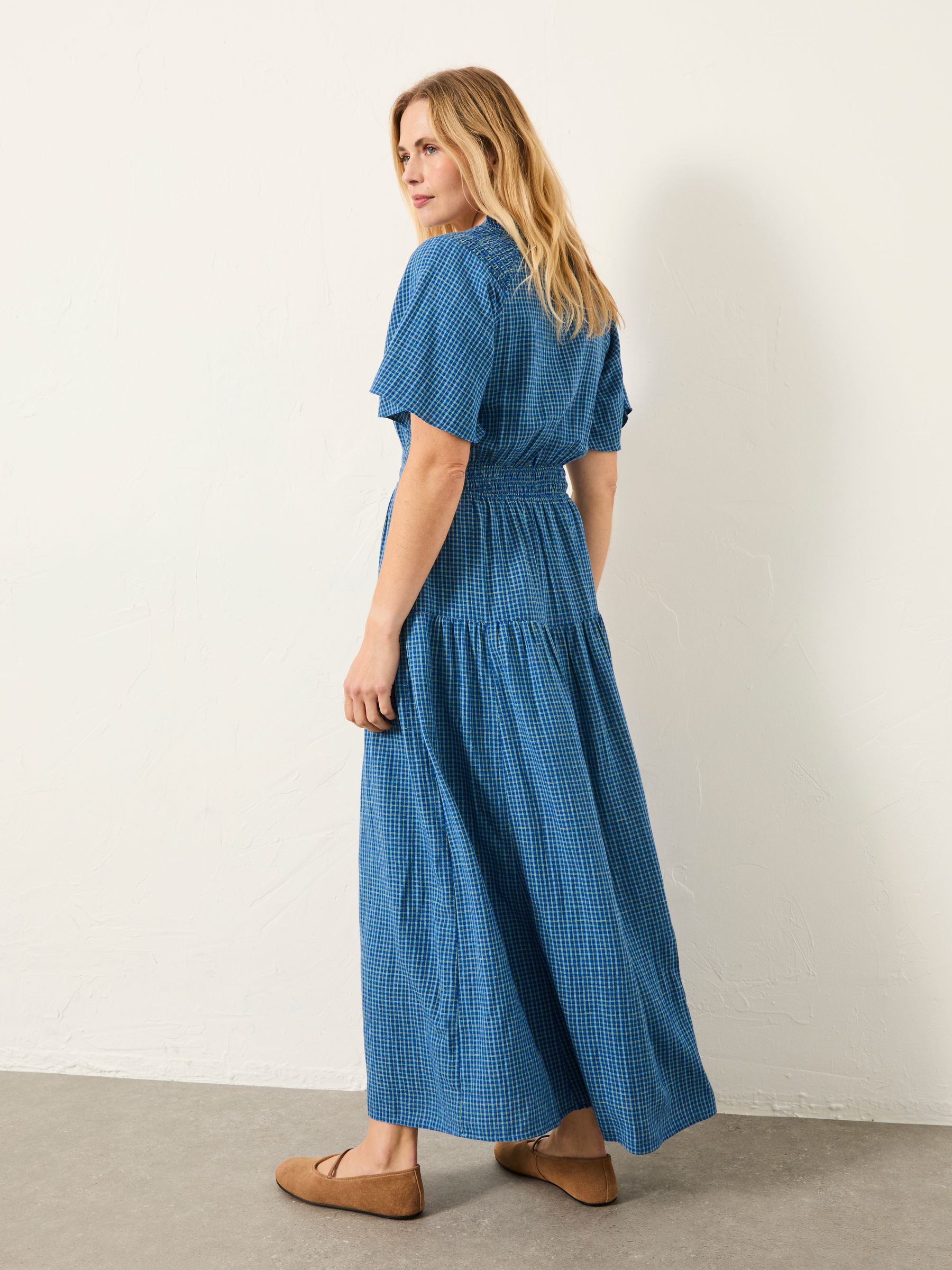 Rowen Blue Petite Midi Dress - Image 5 of 7