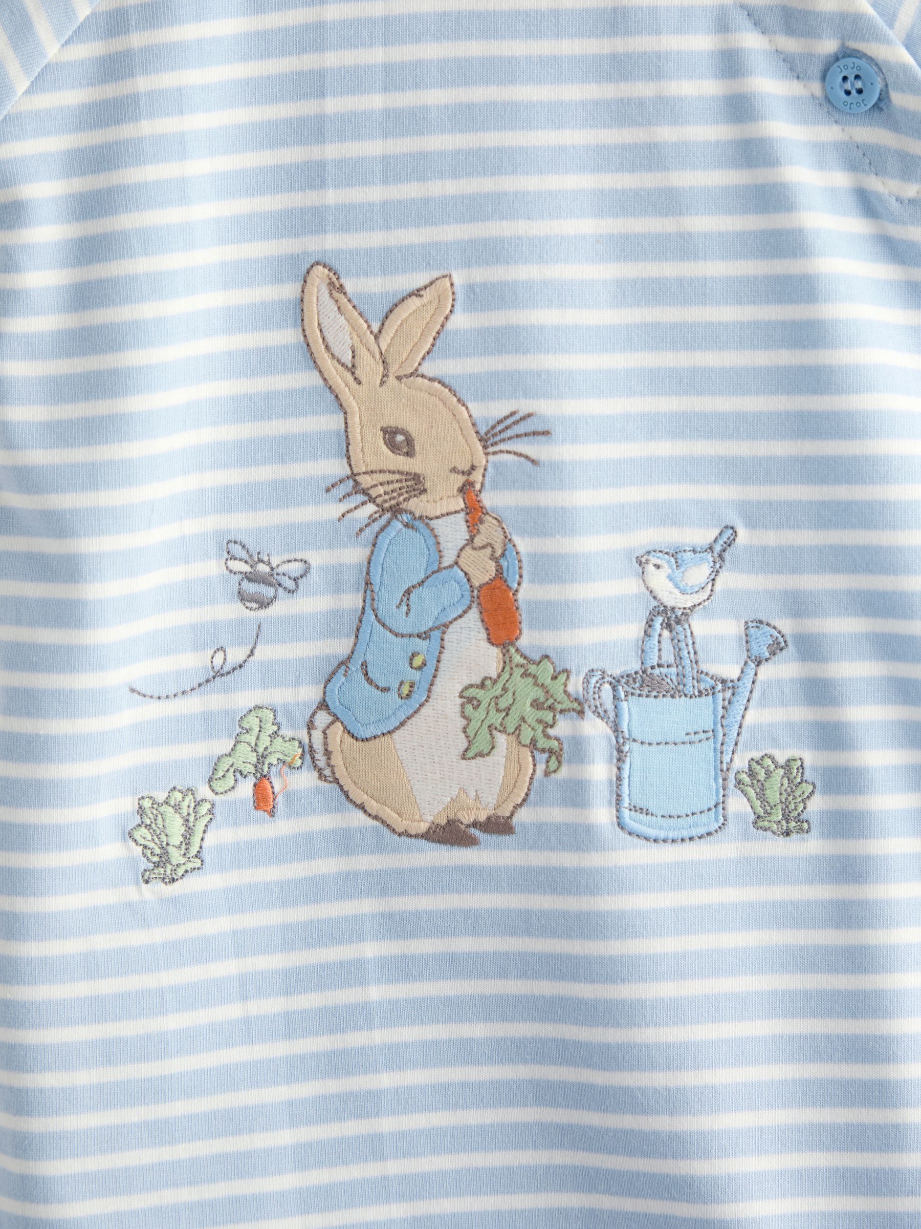Blue Peter Rabbit™ Appliqué Stripe Rompersuit - Image 4 of 5